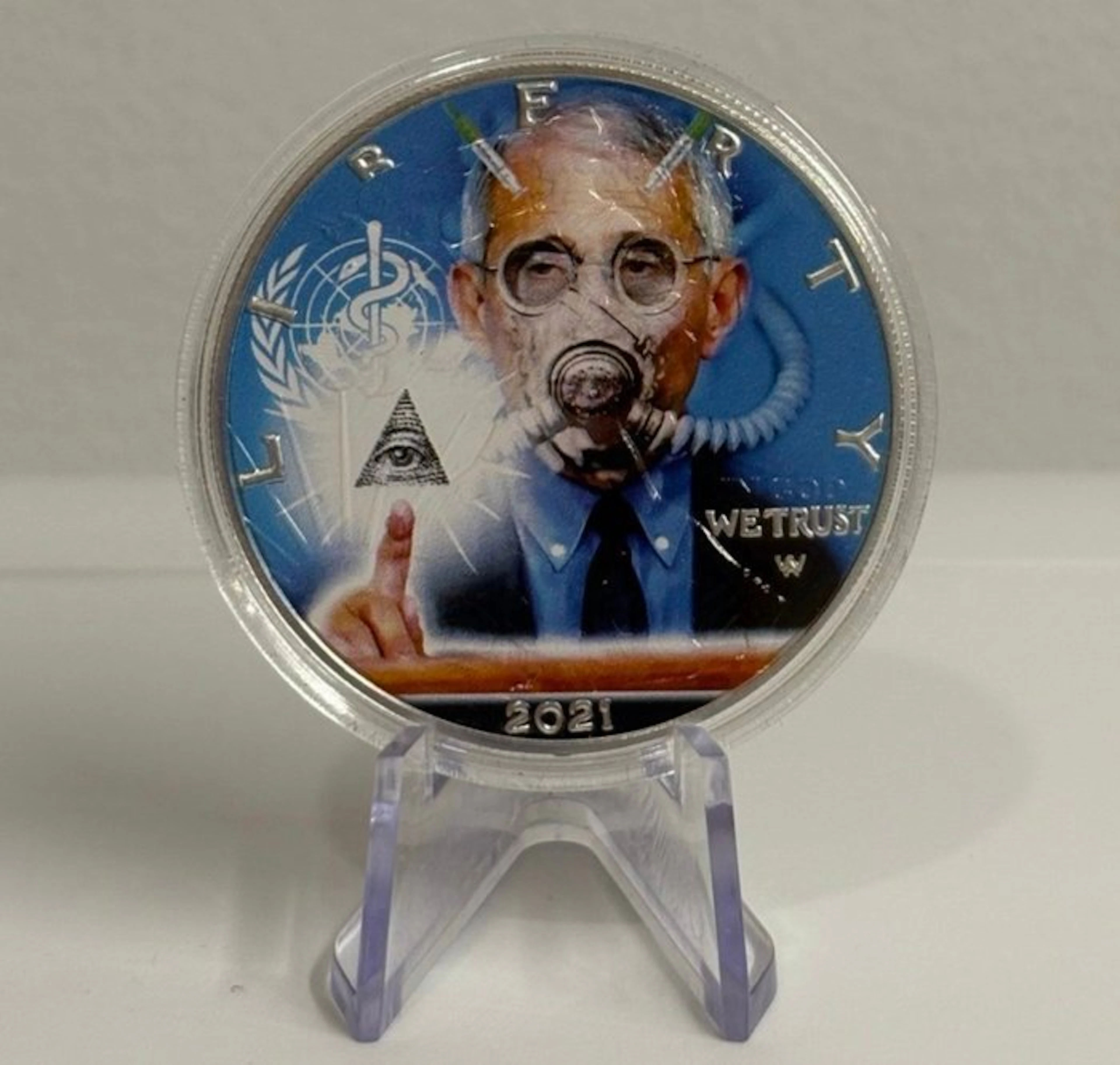 United States. 1 Dollar 2021 - 1 oz Dr. Fauci - American Eagle .999 Silver Coin