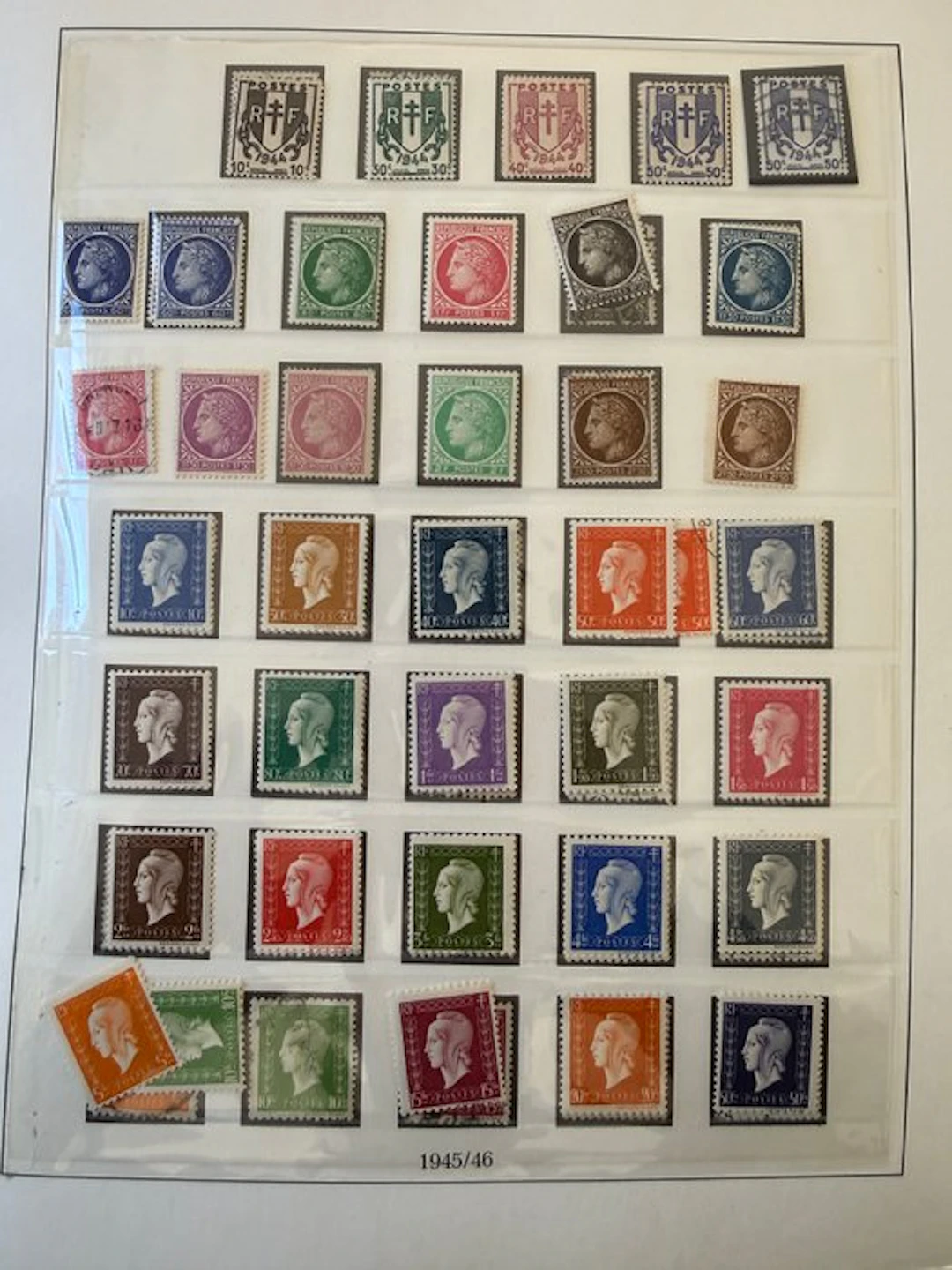 France - Collection "1945/1949" duplicated in mint condition ** and obliterated