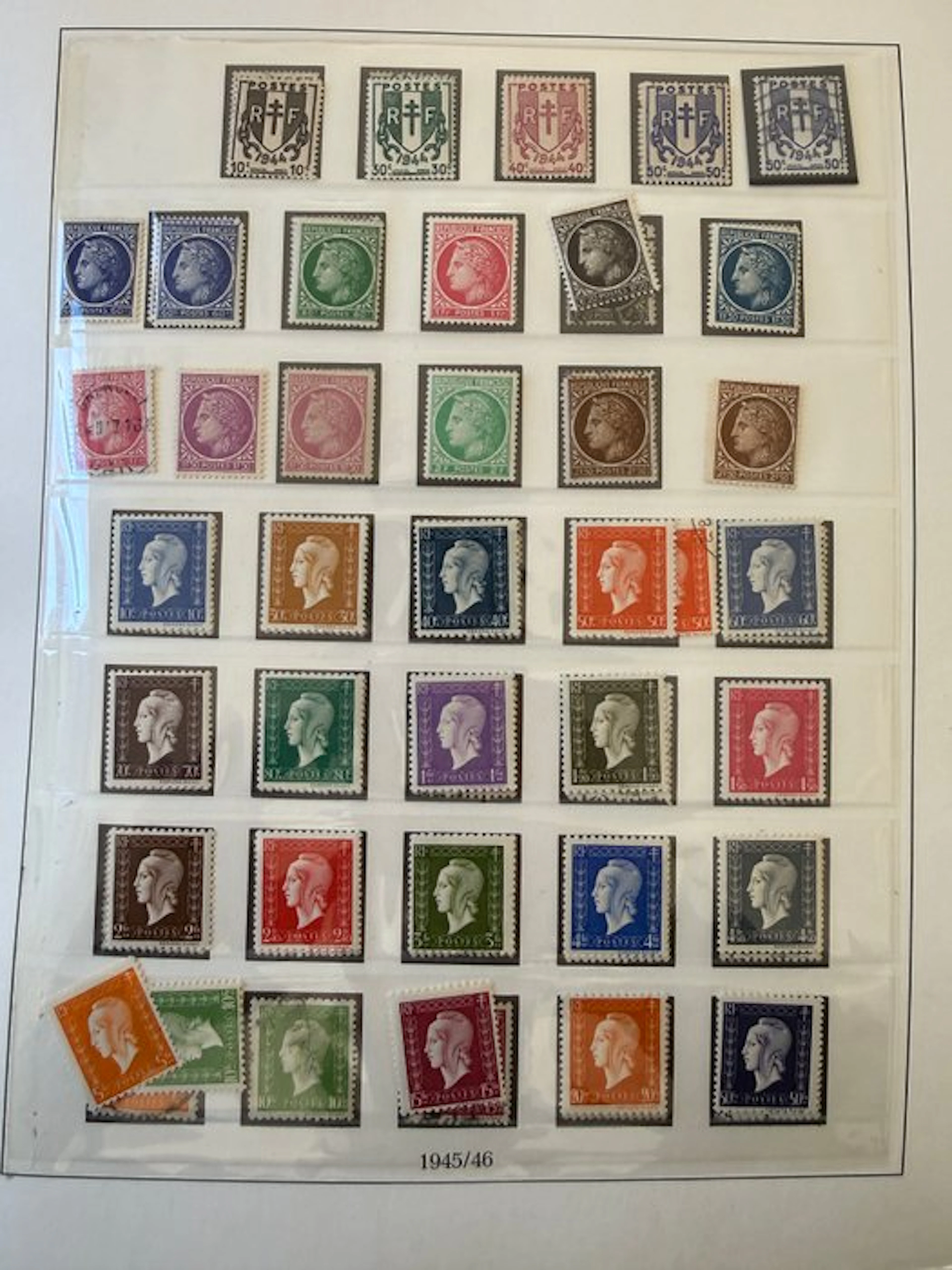 France - Collection "1945/1949" duplicated in mint condition ** and obliterated
