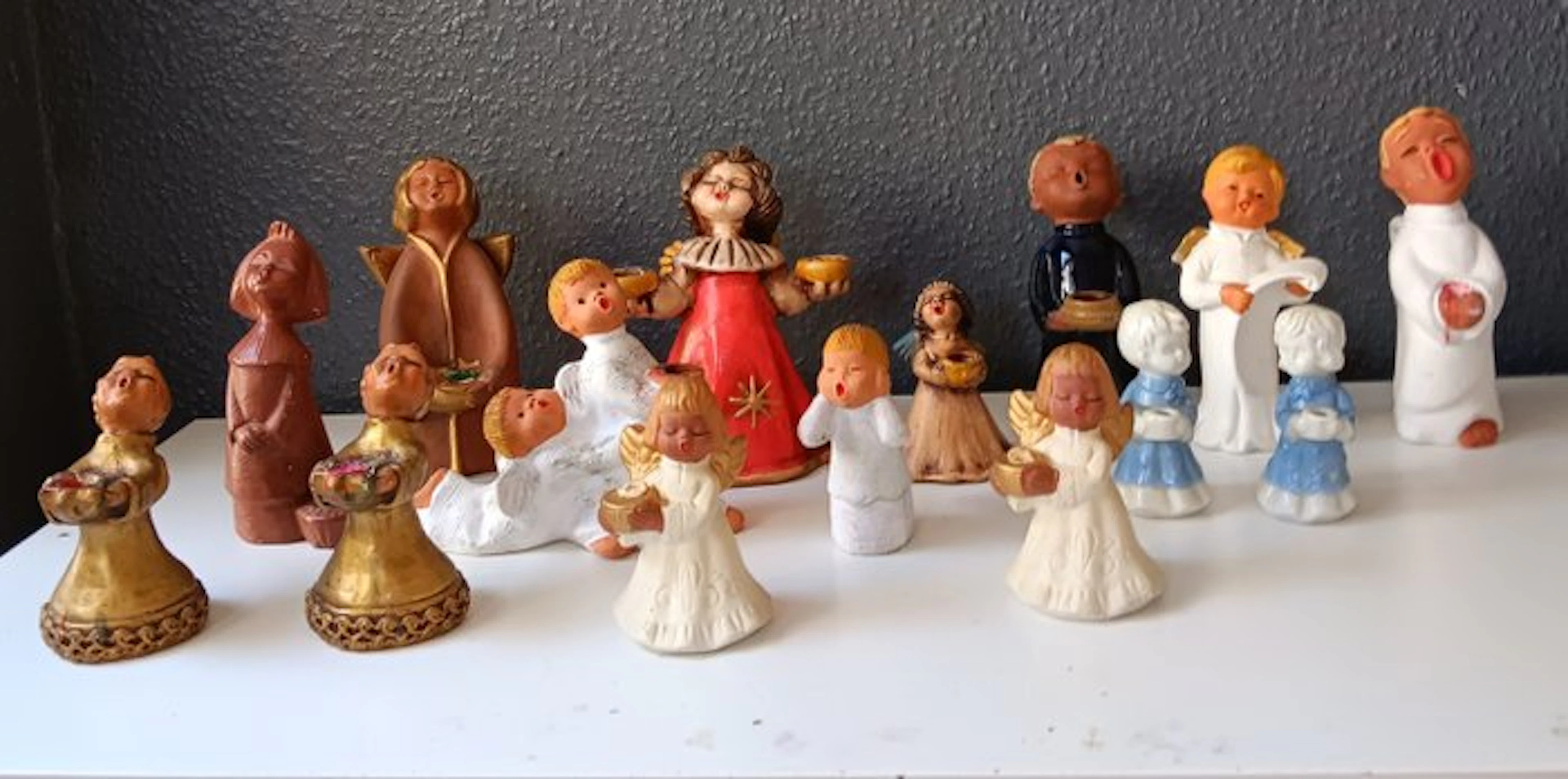 Angels Singing Candle Holder (15) - Ceramic - 1960-1970 - Singer by Jullar