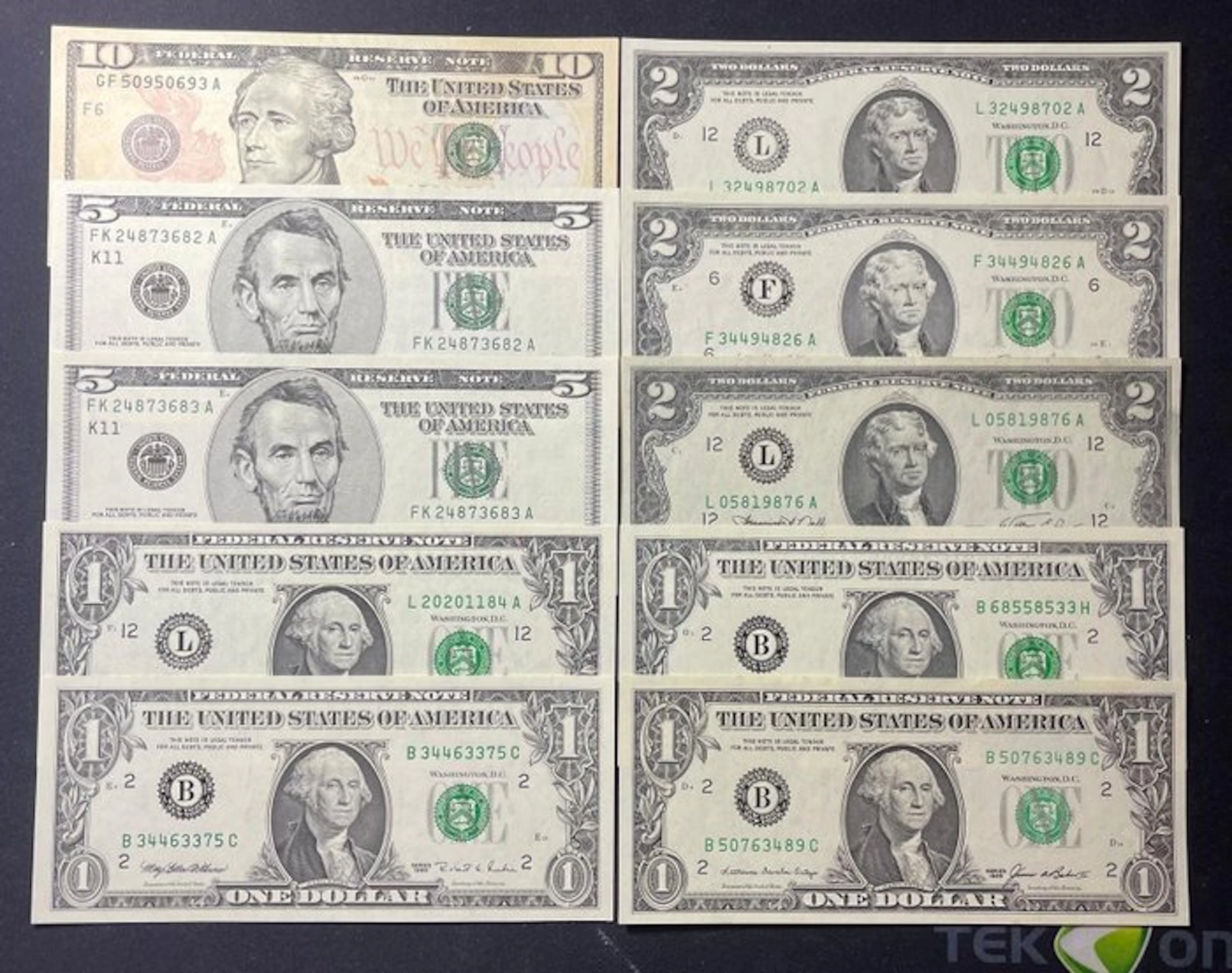 United States of America. - 10 Banknotes - 1976/2017 (No reserve price)