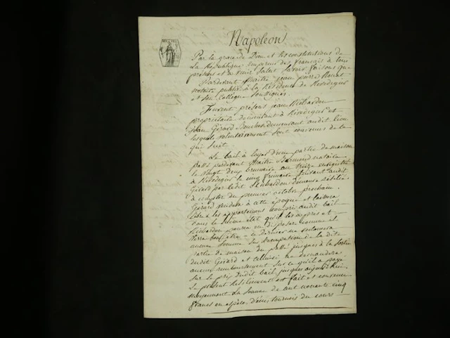 Sous Napoléon Bonaparte - Acte notarié [Rive-de-Gier] - 1806