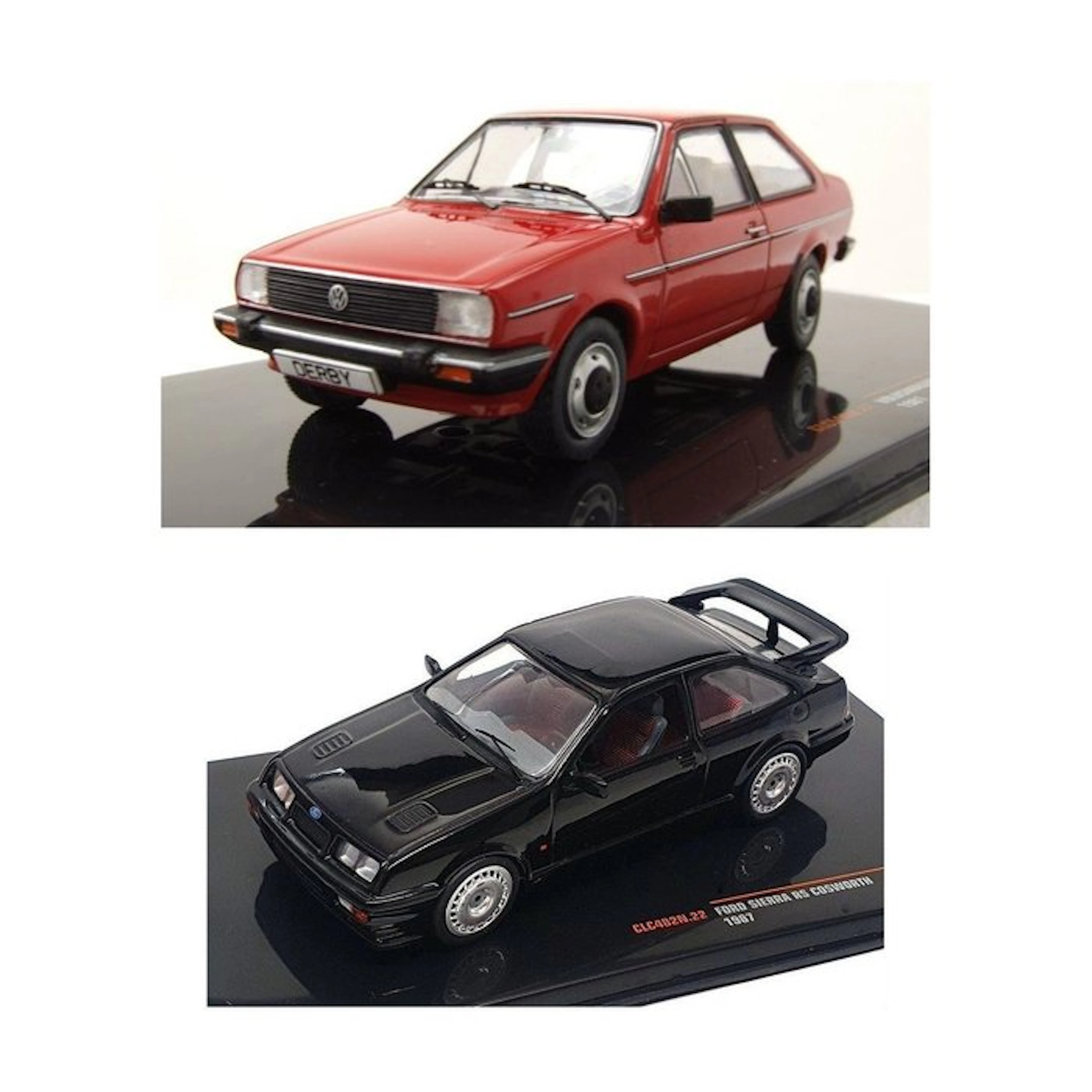 IXO 1:43 - Model car - Volkswagen Derby + Ford Sierra RS Cosworth de 1987