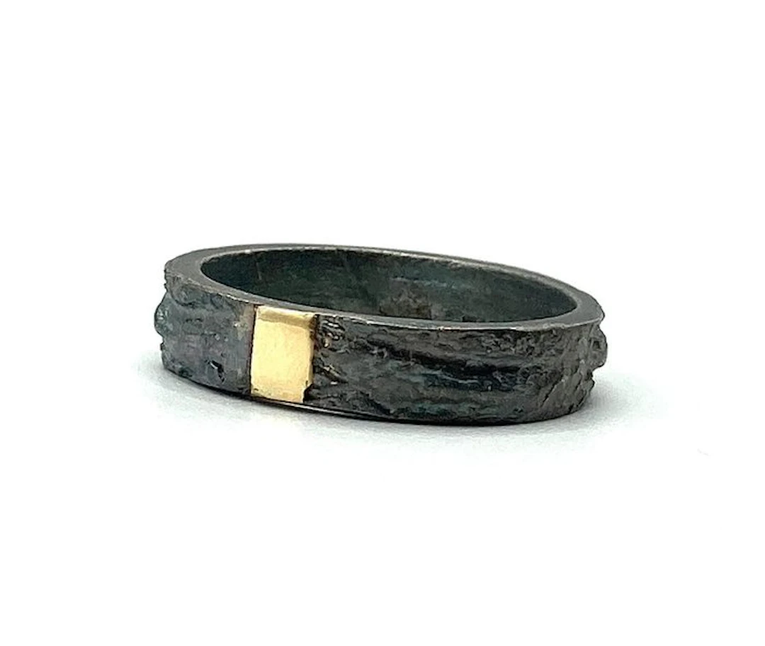 No reserve price - Ring - 18 kt. Silver, Yellow gold