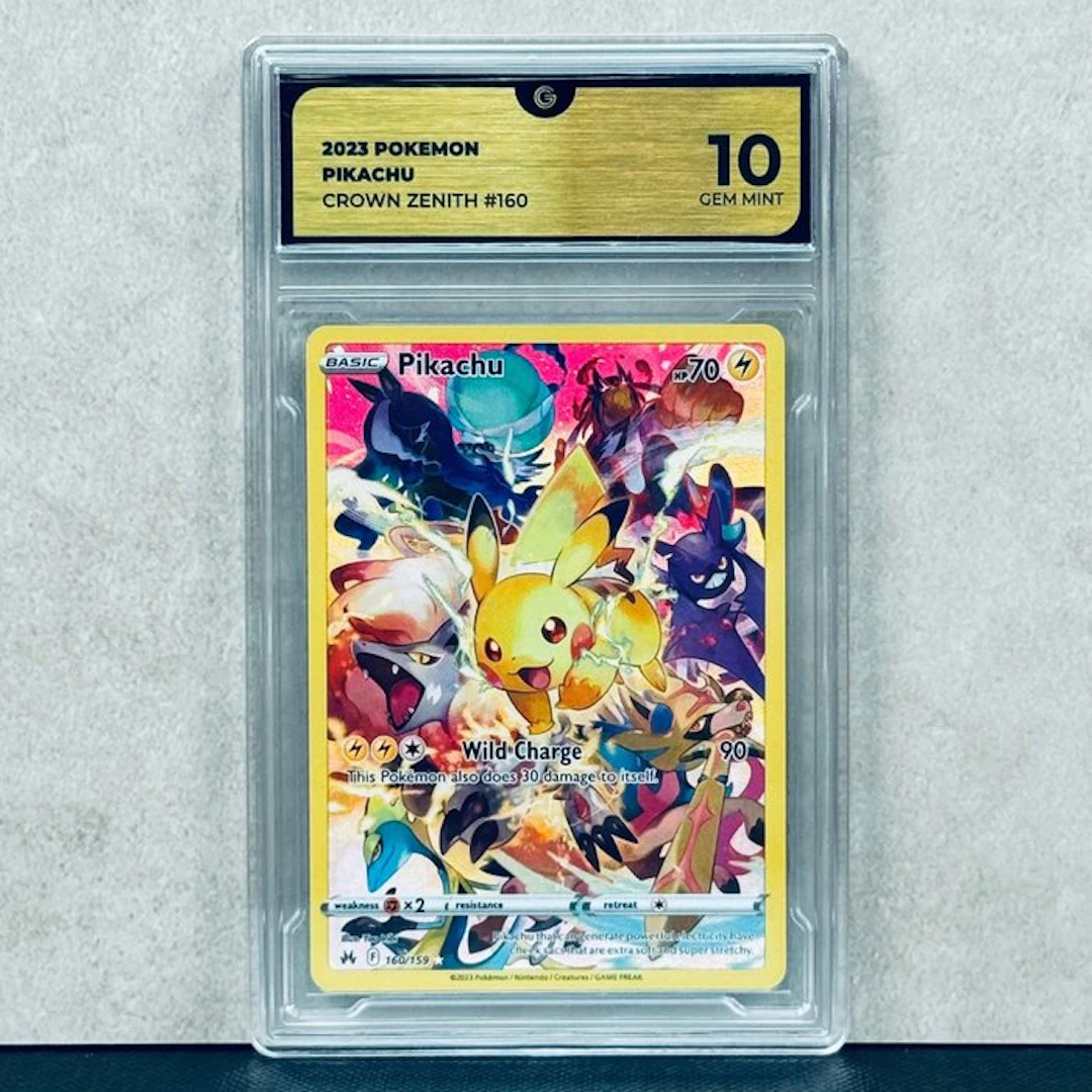 Pokémon Graded card - PIKACHU #160 2023 POKEMON CROWN ZENITH - Pokémon - GG 10