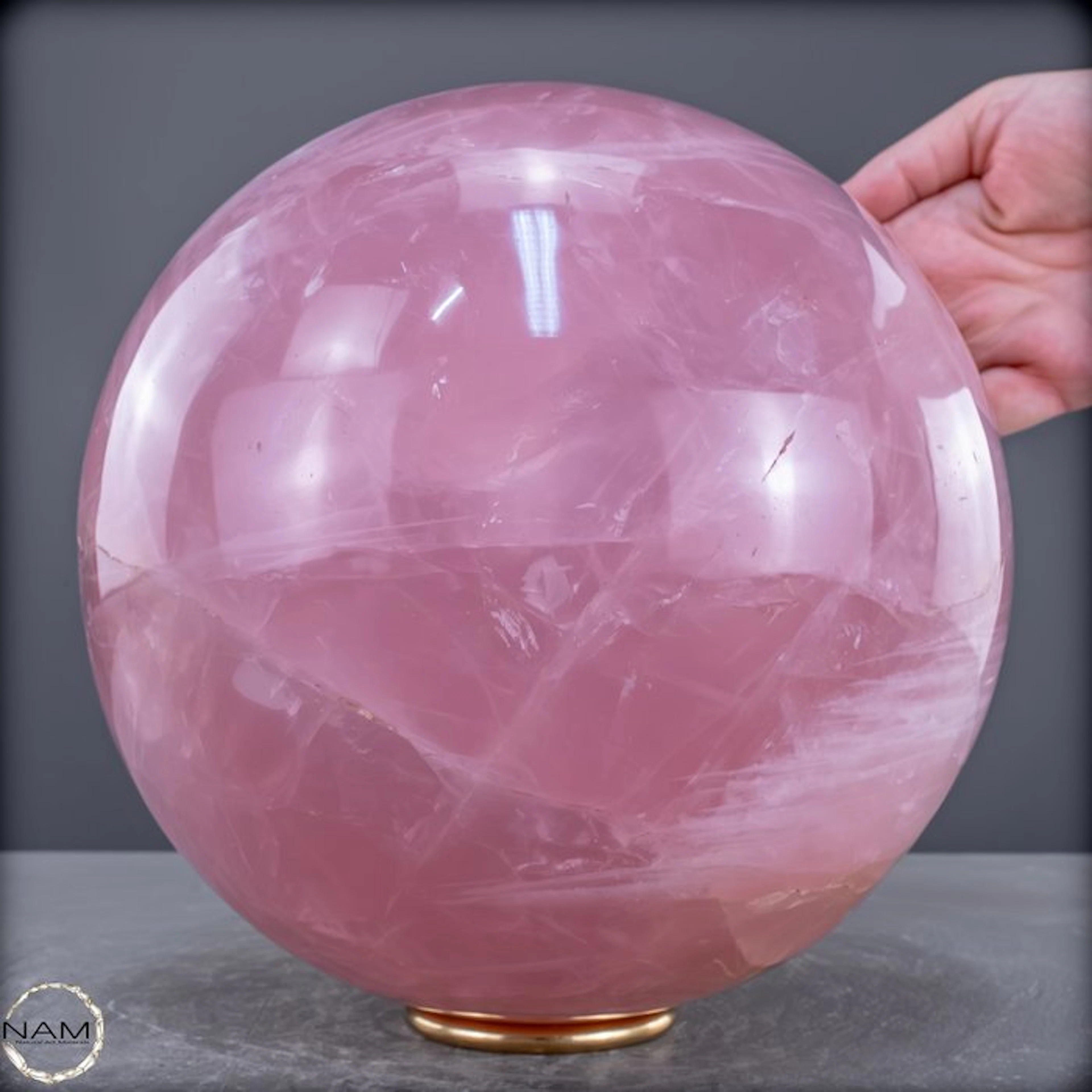 Natural rose quartz sphere from Brazil- 13440.26 g