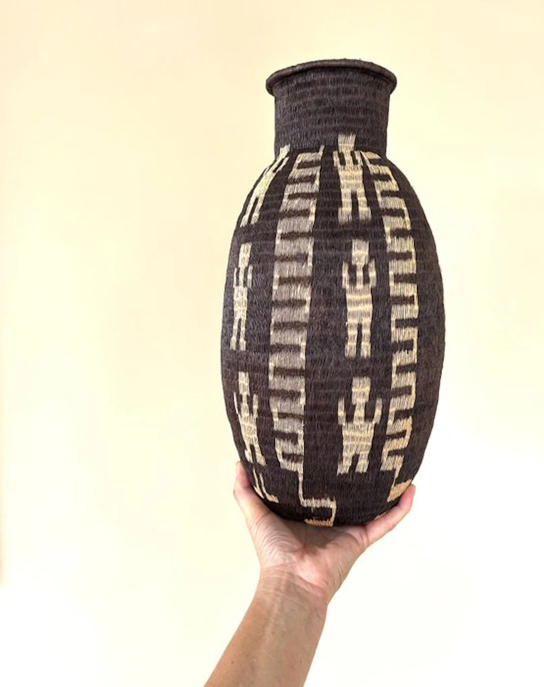Basket - Palm fibers - Braided basket
