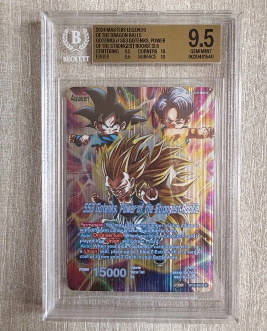 Bandai - 1 Graded card - Dragon Ball Bt25 036 - Beckett 9.5