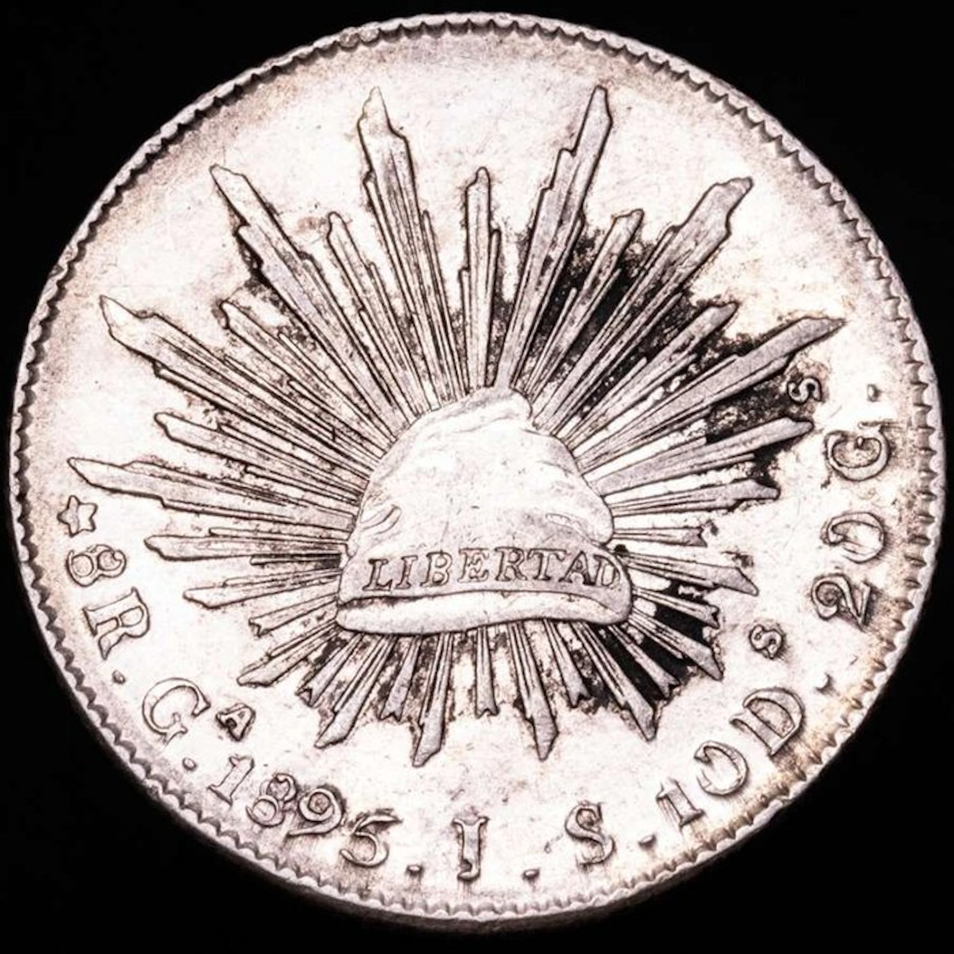 Mexico. 8 Reales 1895 Guadalajara mint JS (No reserve price)