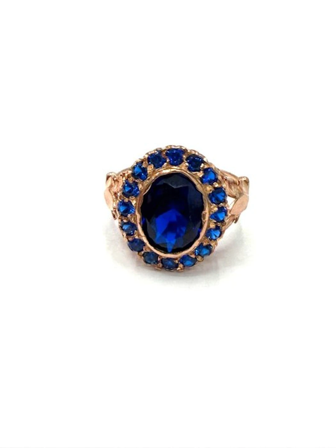 No reserve price - Ring - 9 kt. Rose gold, Silver Spinel