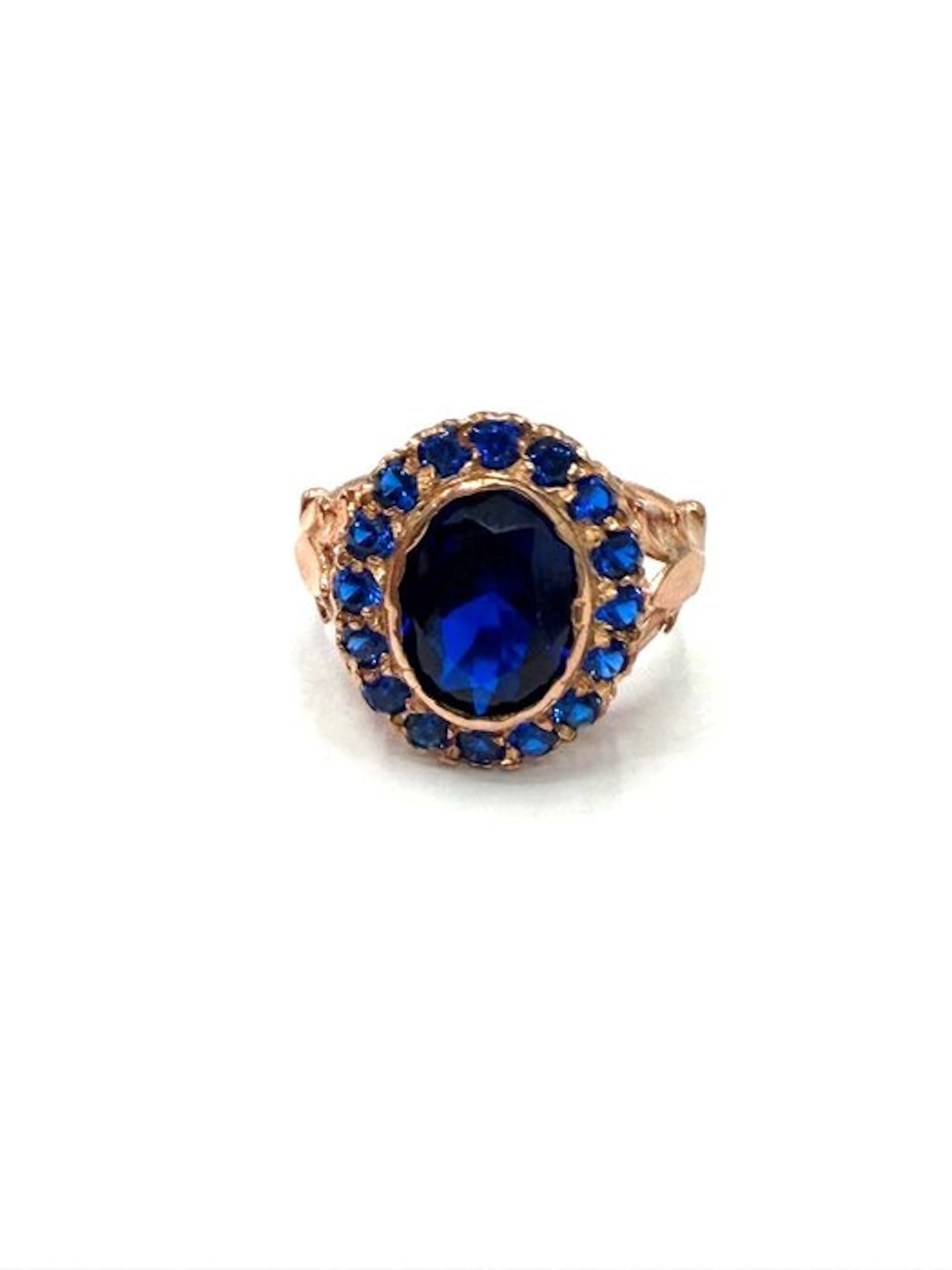 No reserve price - Ring - 9 kt. Rose gold, Silver Spinel