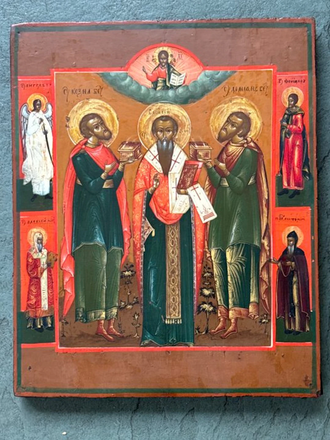 Icon - Three saints - Wood