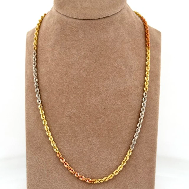 Necklace - 18 kt. Yellow gold, White gold, Rose gold - Made in Italy