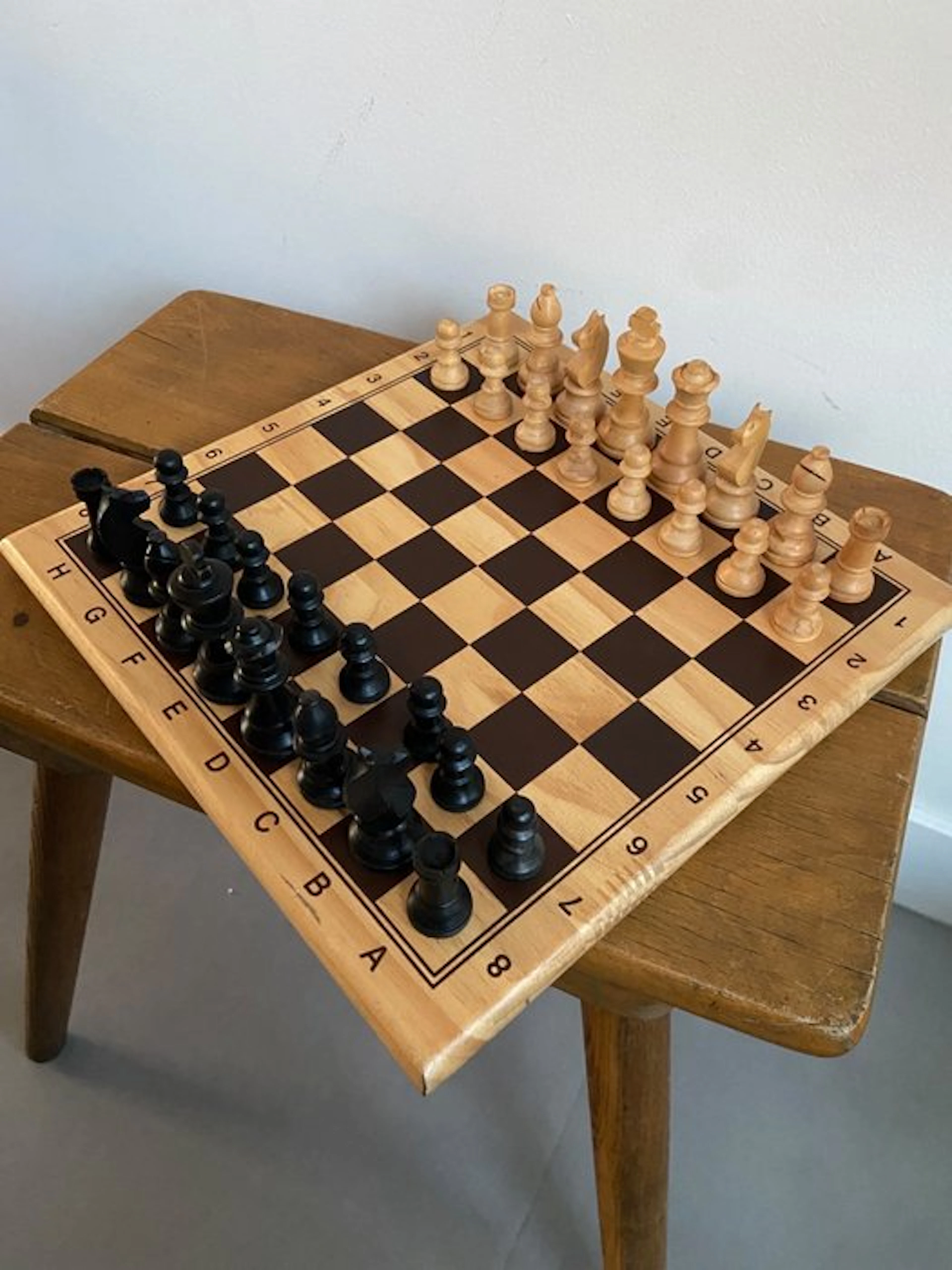 Chess set - schaakspel vintage - hardwood