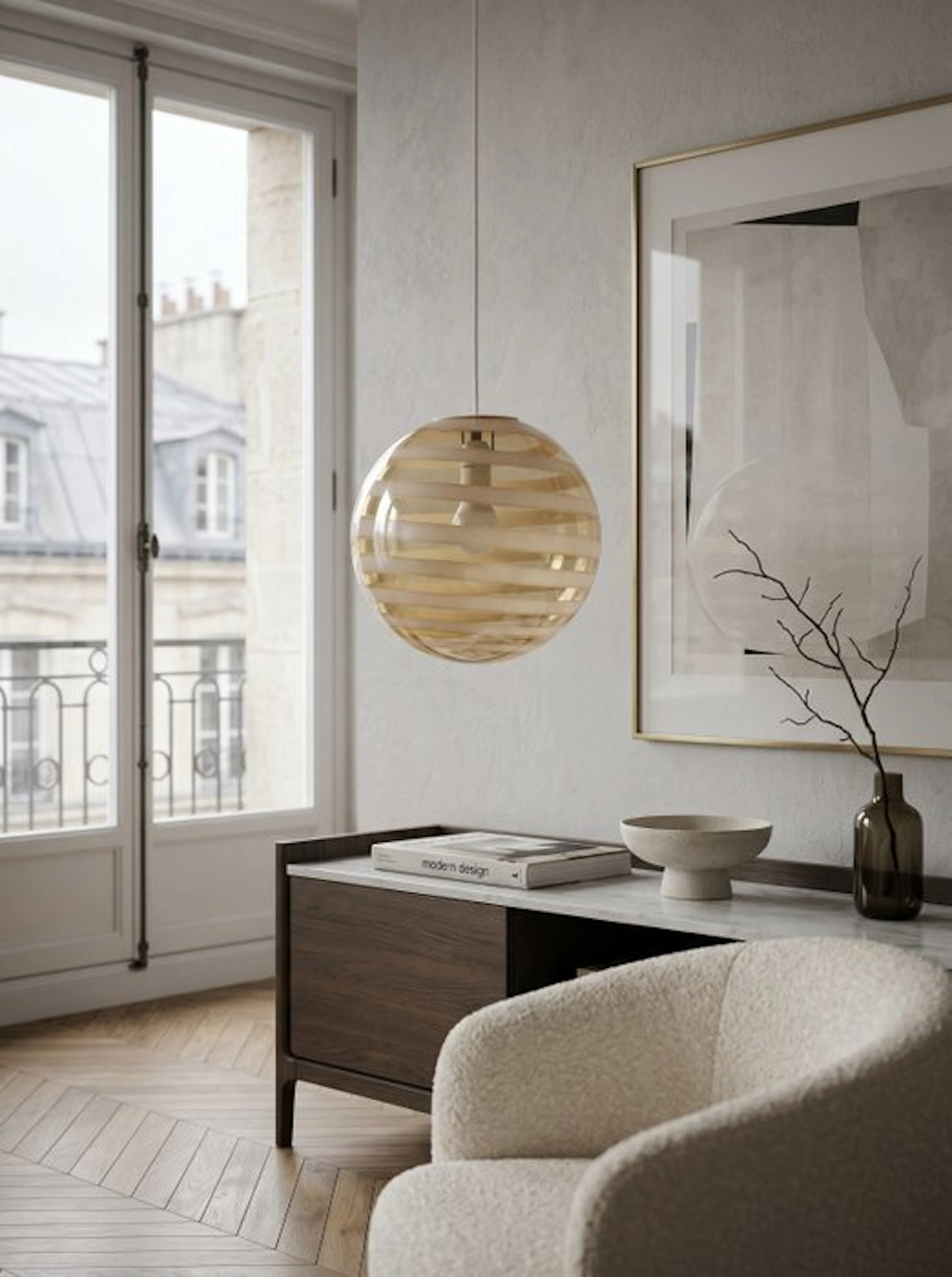 Hanging lamp - Glass - 30 cm pendant lamp