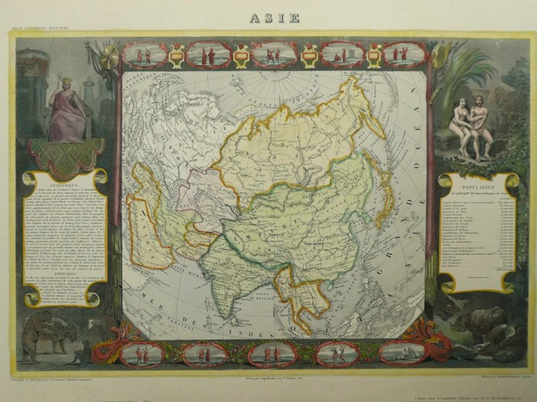 Asia - India / Indochina / Indonesia / China; Victor Levasseur - Asie