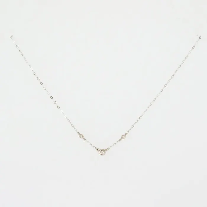 Pendant - 18 kt. White gold Diamond (Natural) - Diamond