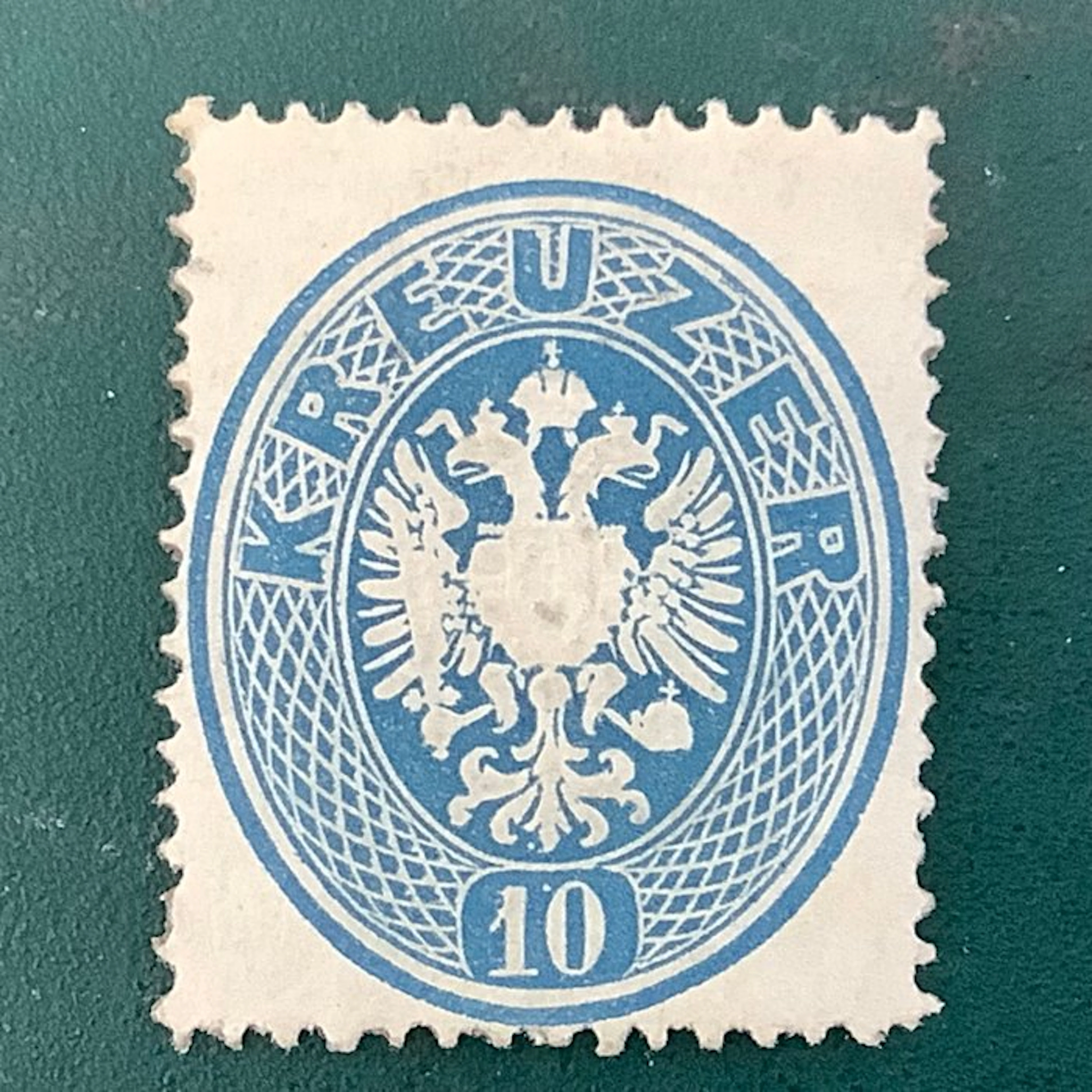 Austria 1863 - 10 Kreuzer double eagle graded Calves en Roig - MH - Michel 27