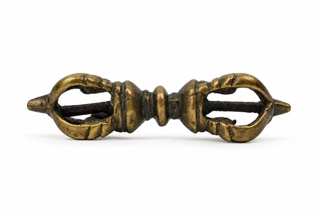A Fine Tibetan Five-Pronged Vajra (Dorje) - Bronze - Tibet - Tibet