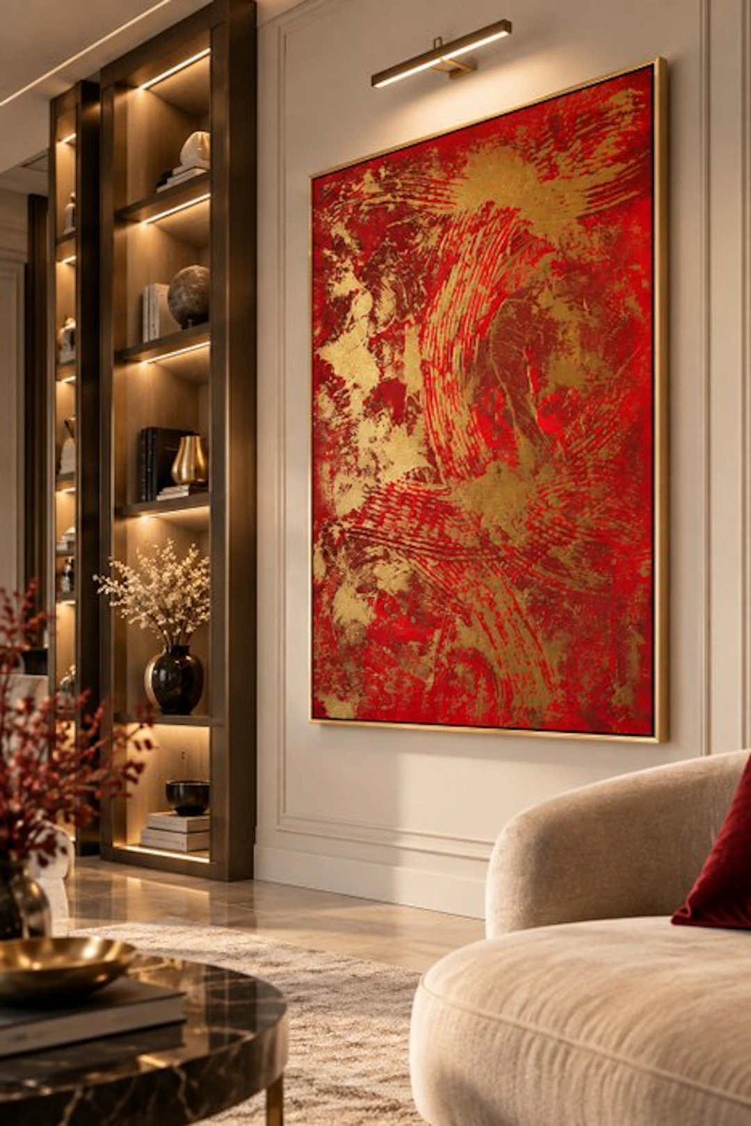 Lyora Art - I BLEED IN GOLD (XL) Acrylic painting - Hand signed - 2025