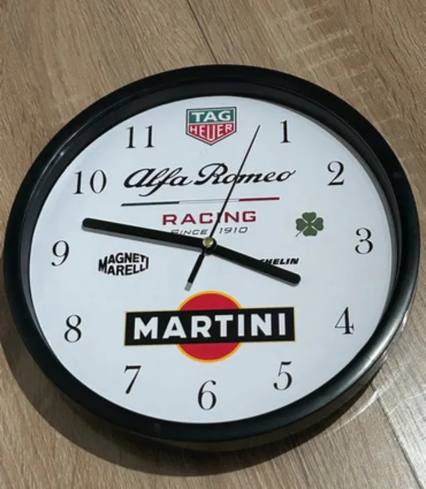 Wall clock - Alfa Romeo - Martini Racing - Tag Heuer - 2025 | Barnebys