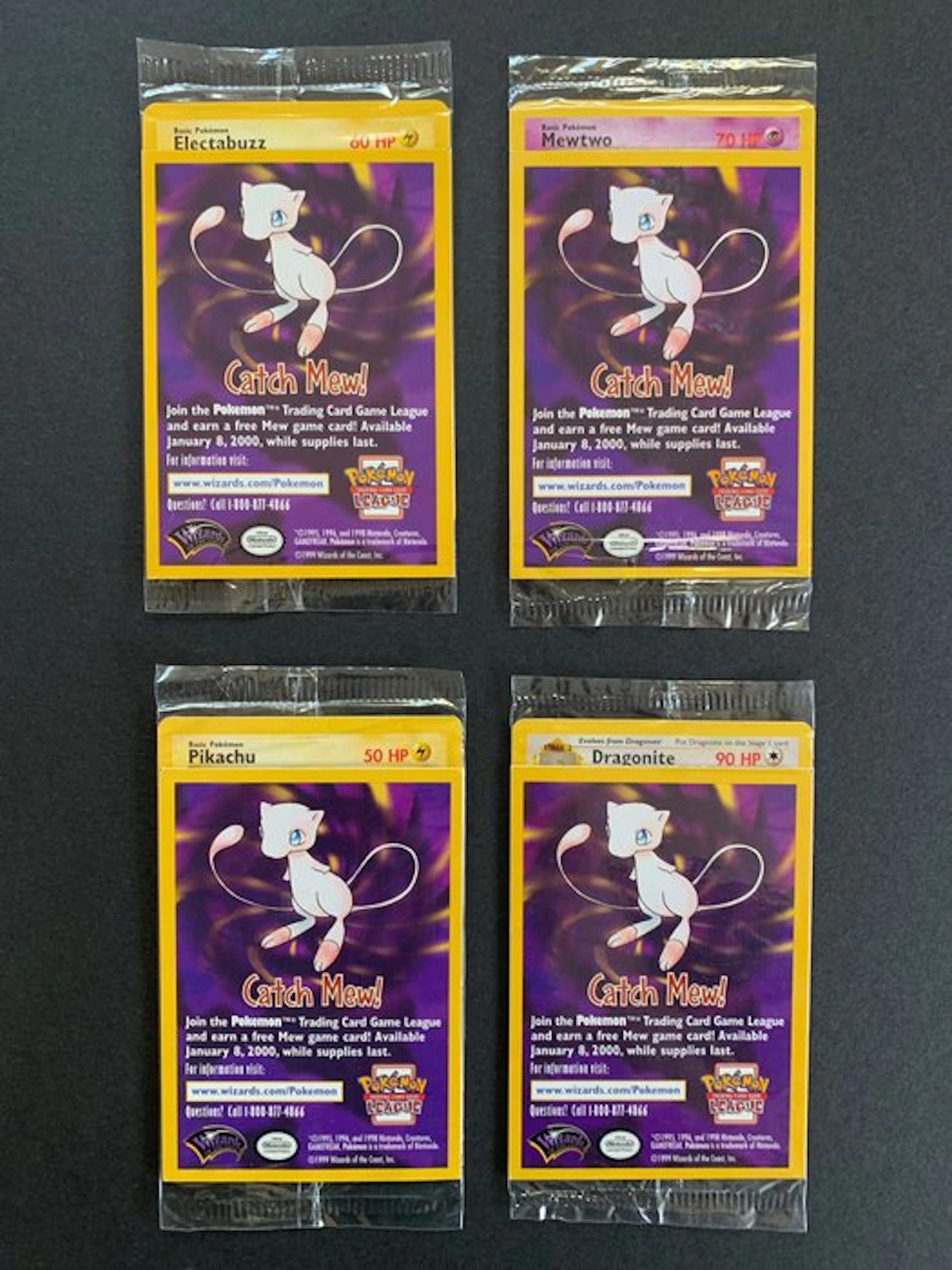 Pokémon - 4 Blister pack - Pokémon WOTC 1999 The First...