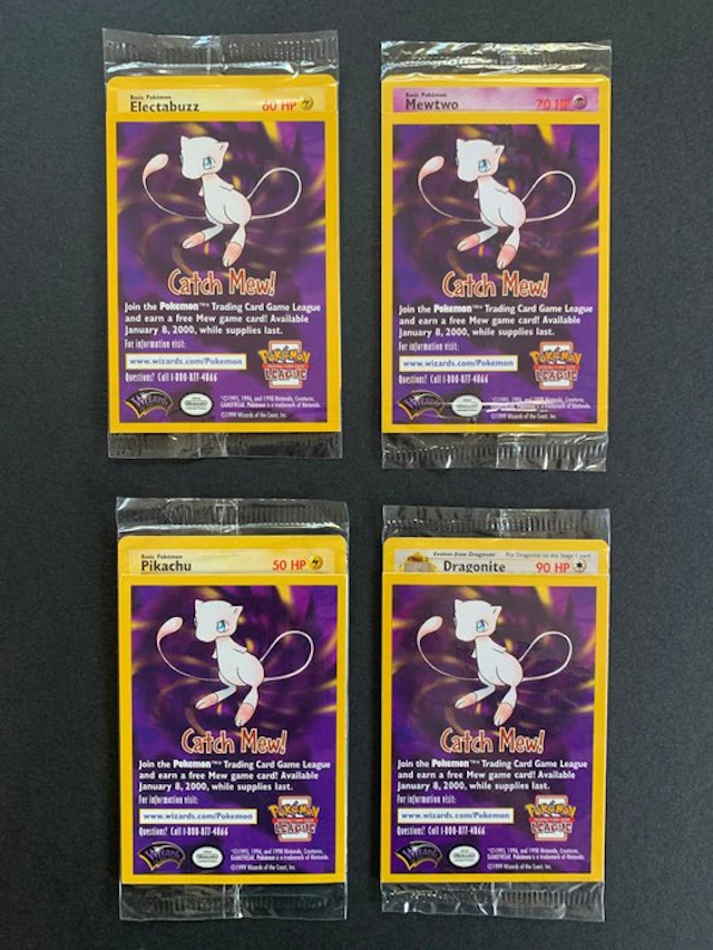 Pokémon - 4 Blister pack - Pokémon WOTC 1999 The First...
