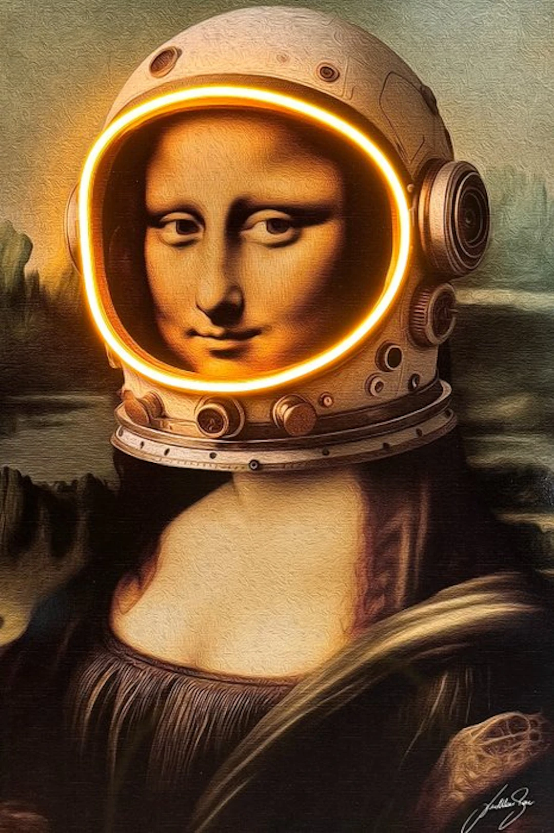 LEDMansion - Gioconda Astronaut 50x75cm | Led Wall Art