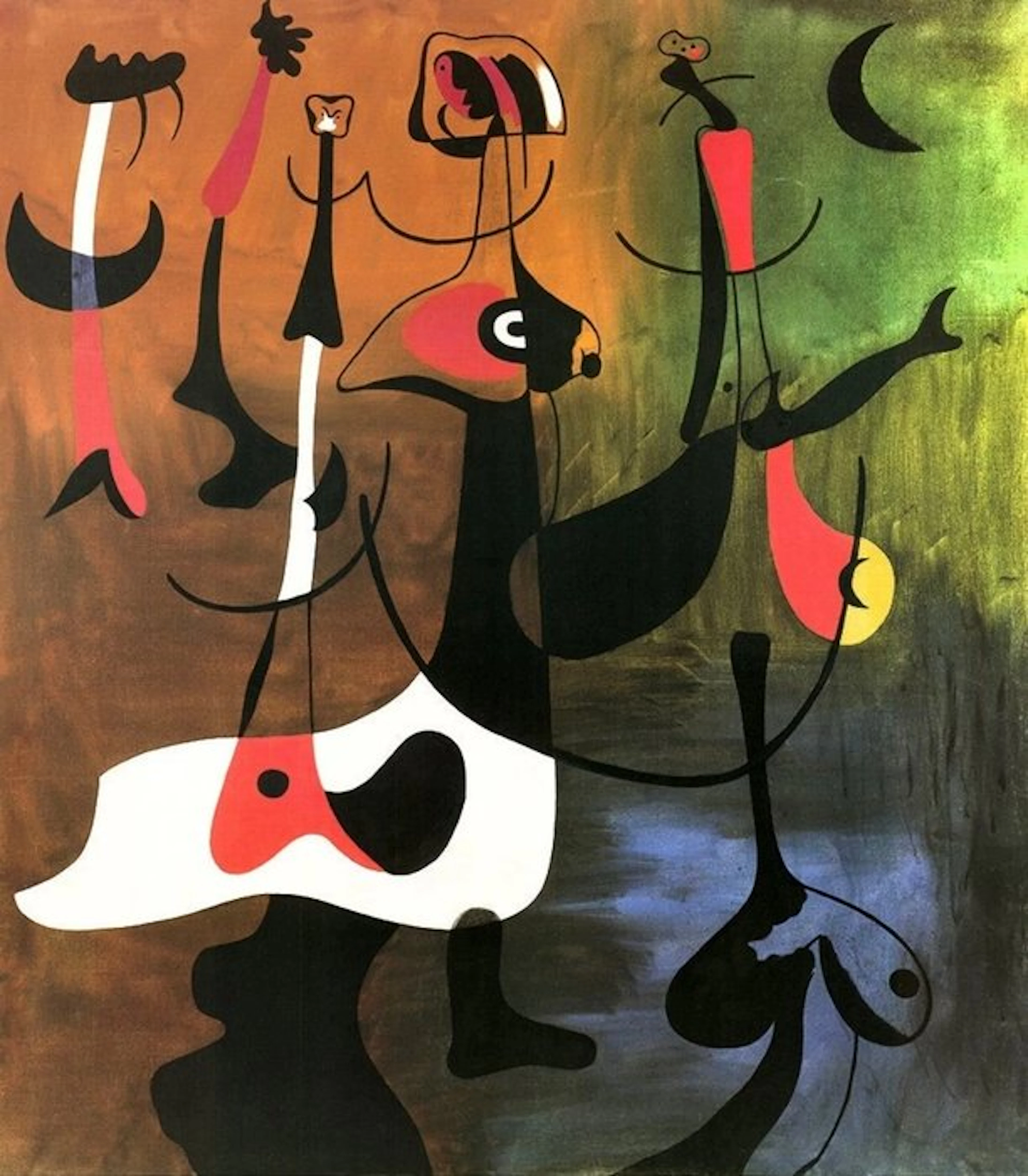 Joan Miró - “Personnages Rythmiques, 1934”. - 1980s