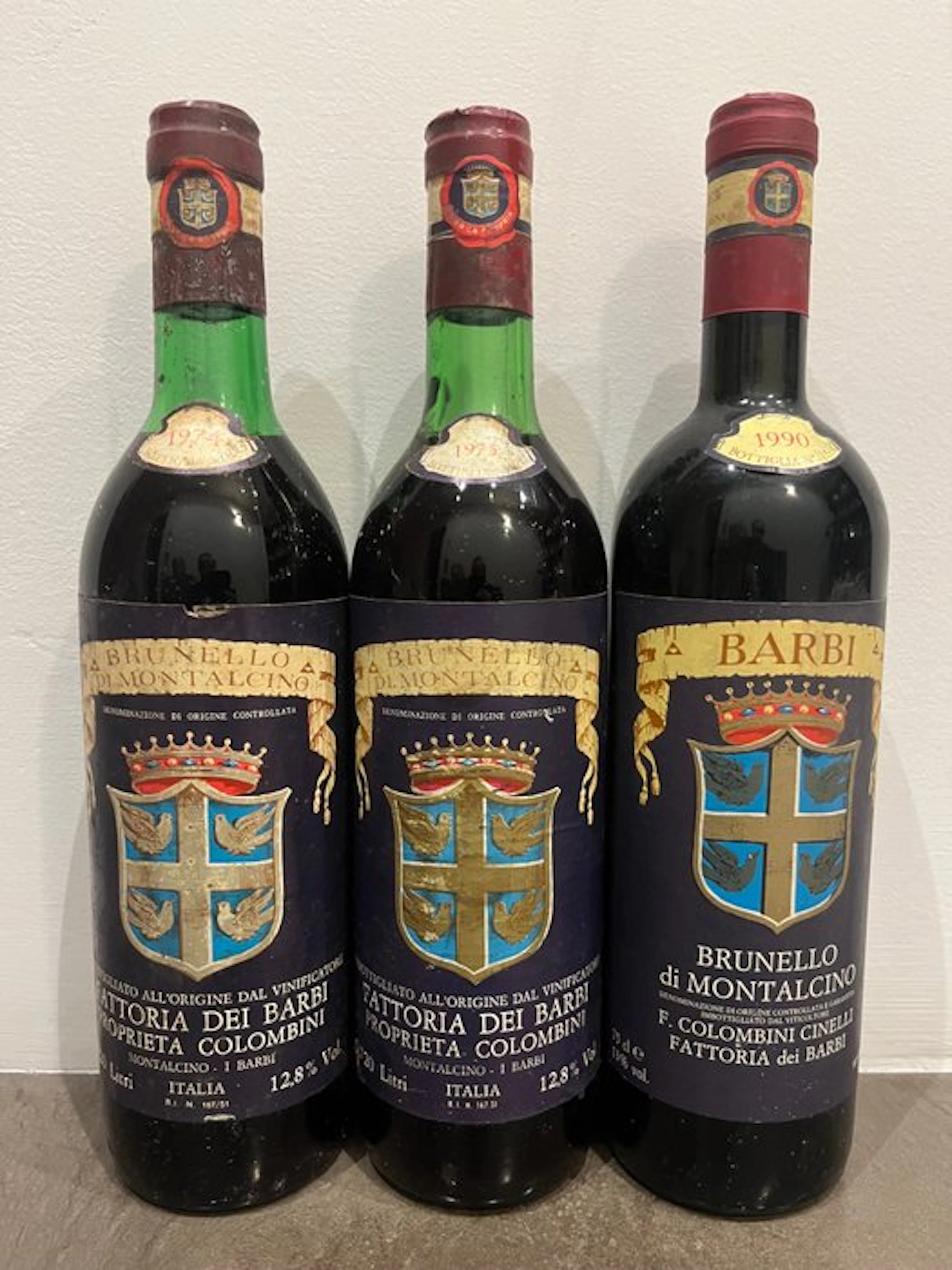 1974 , 1975 & 1990 Fattoria dei Barbi - Brunello di...