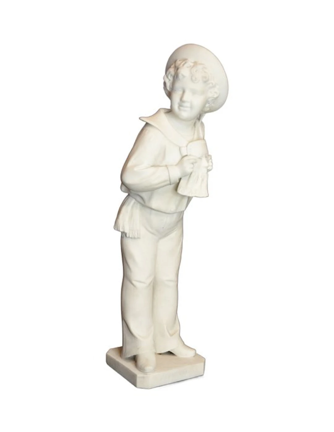 Rara Scultura in marmo bianco di Carrara – attribuita a Cesare Lapini – Italia