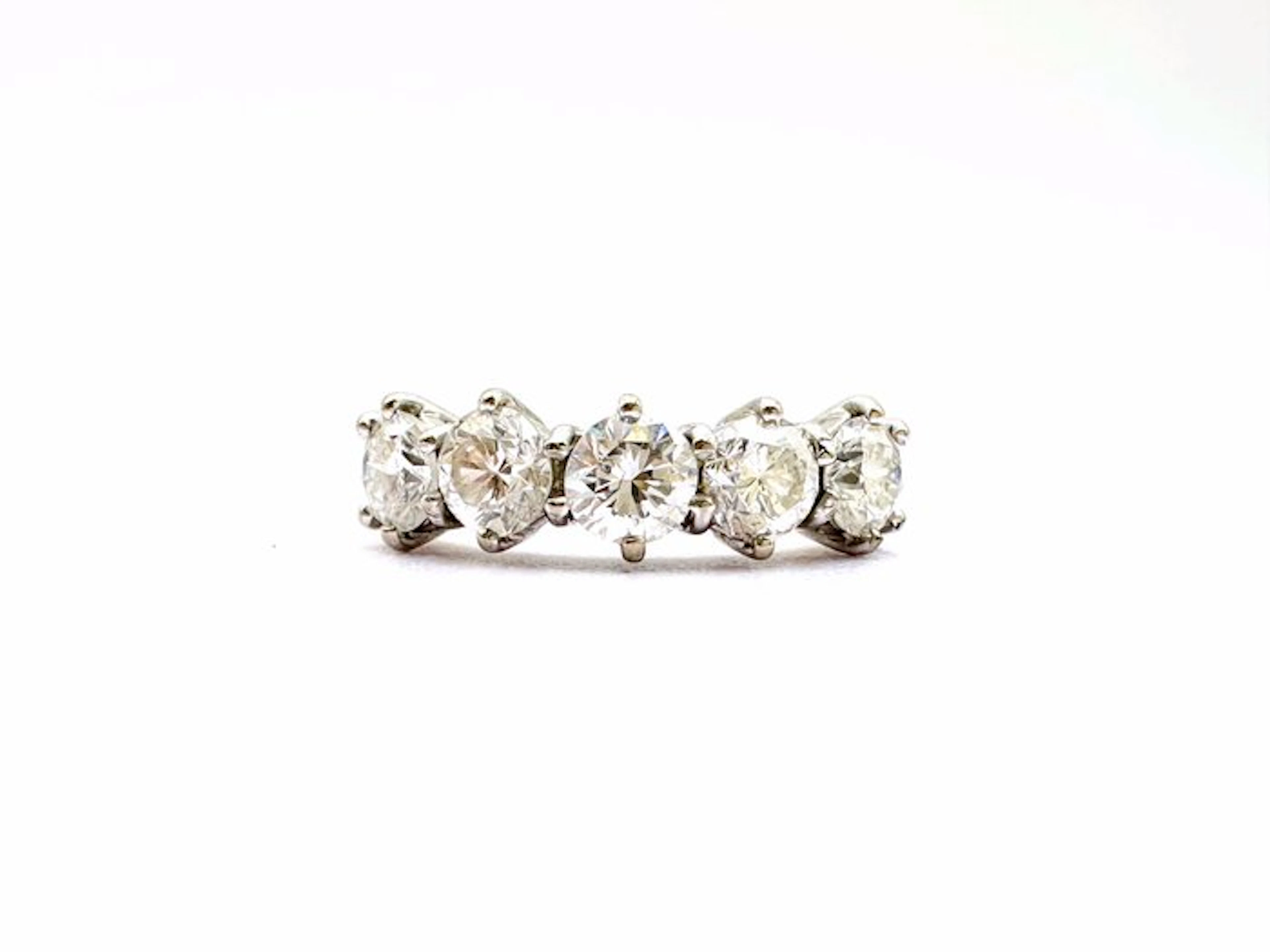 Ring - 18 kt. White gold, Yellow gold - 1.25ct. tw. Diamond (Natural)