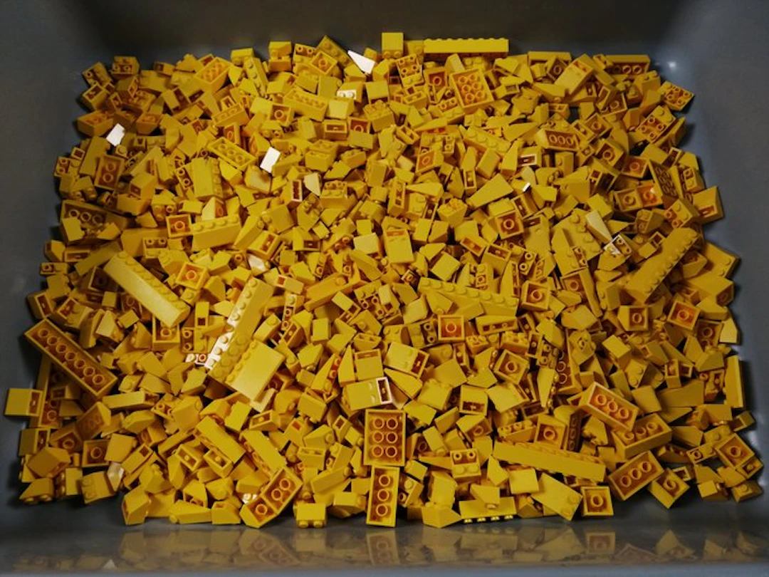LEGO - geen serie - partij van 1000 gele dakdelen - 1990-2000