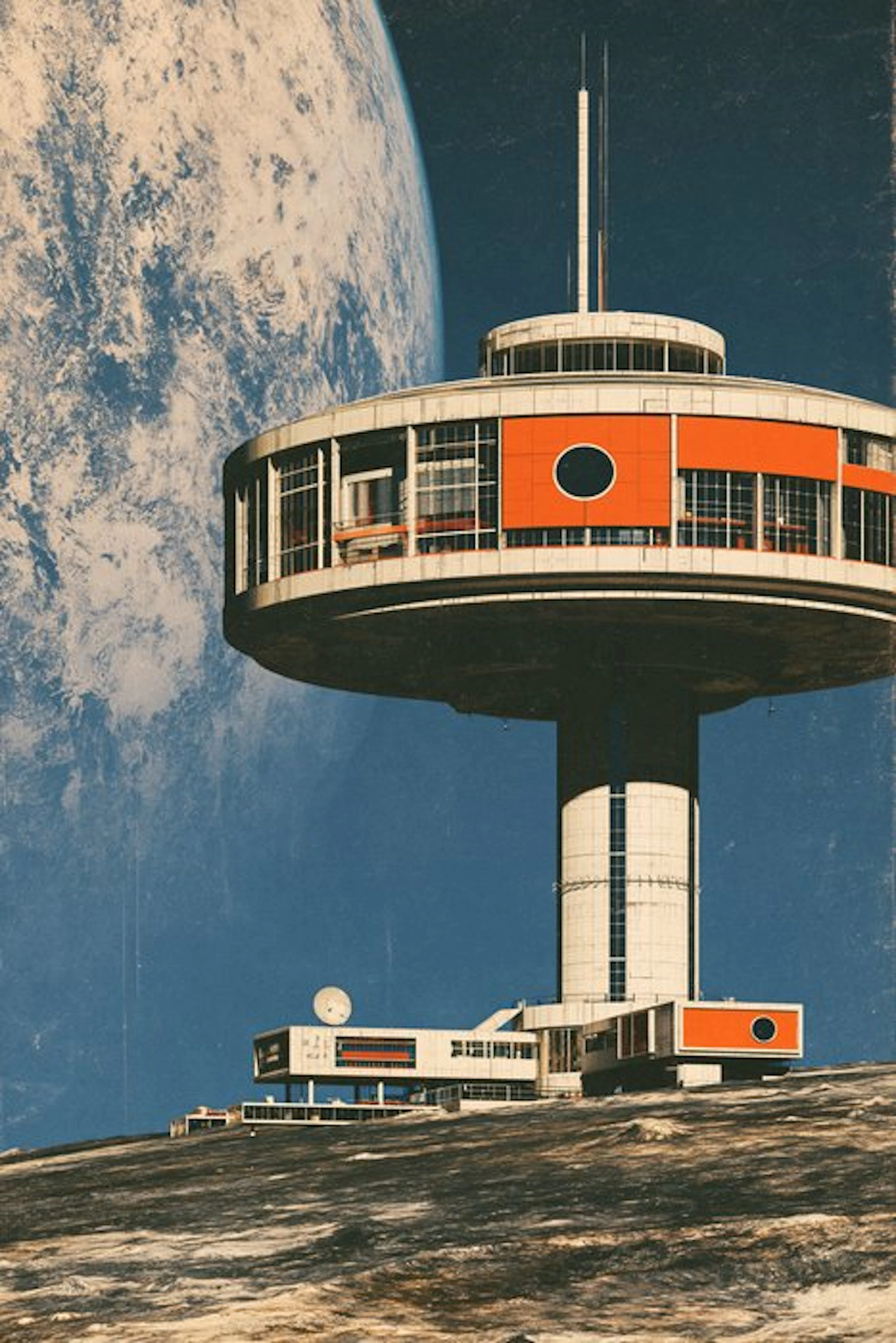 Padame ONE - Retro Future Station - Fine Art - 3/5 Signée COA - 40x60 cm
