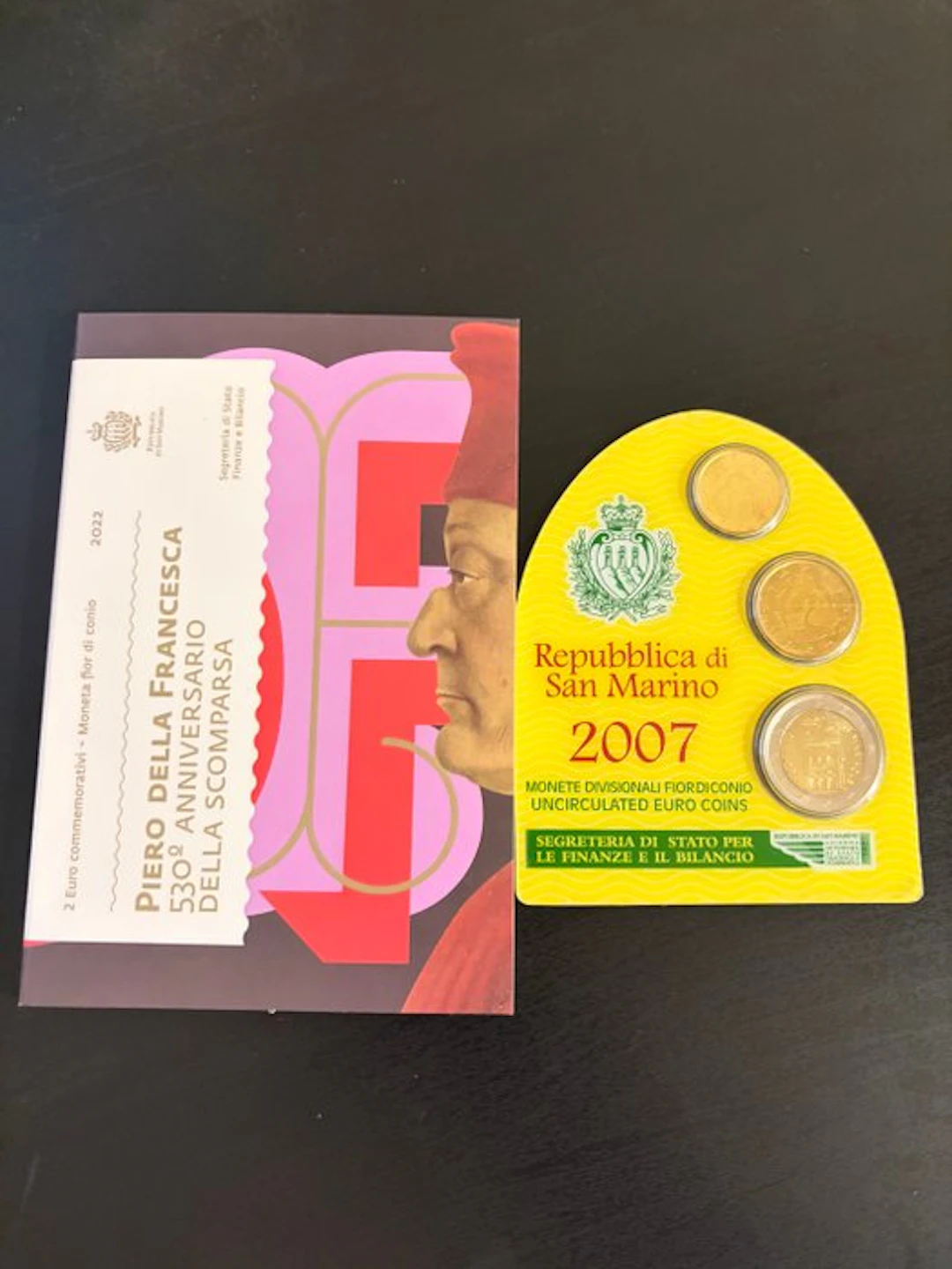 San Marino. 2 Euro / Coincard 2007/2023 (2 items) (No reserve price)