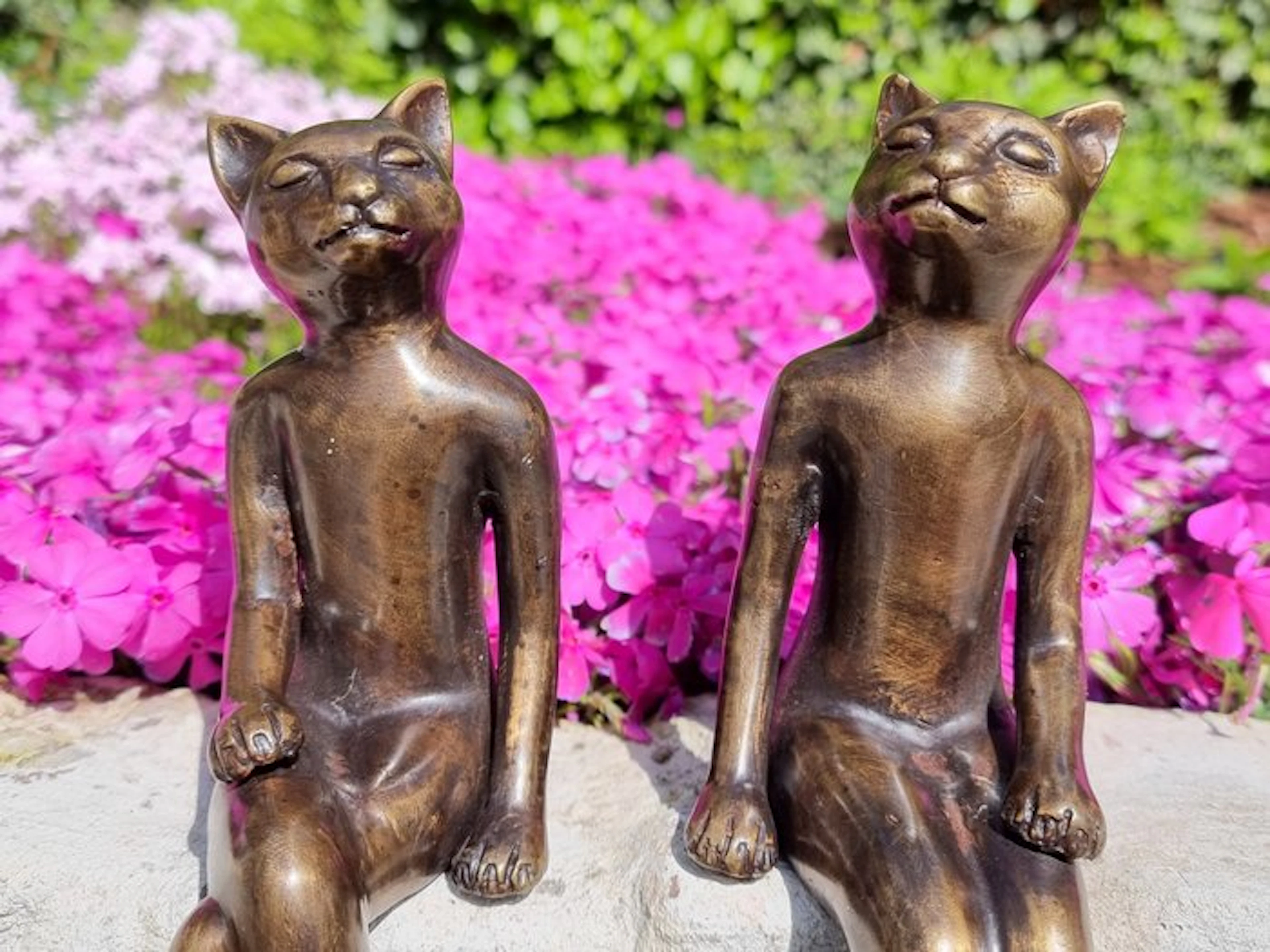 Figurine - Dreaming cats - Bronze