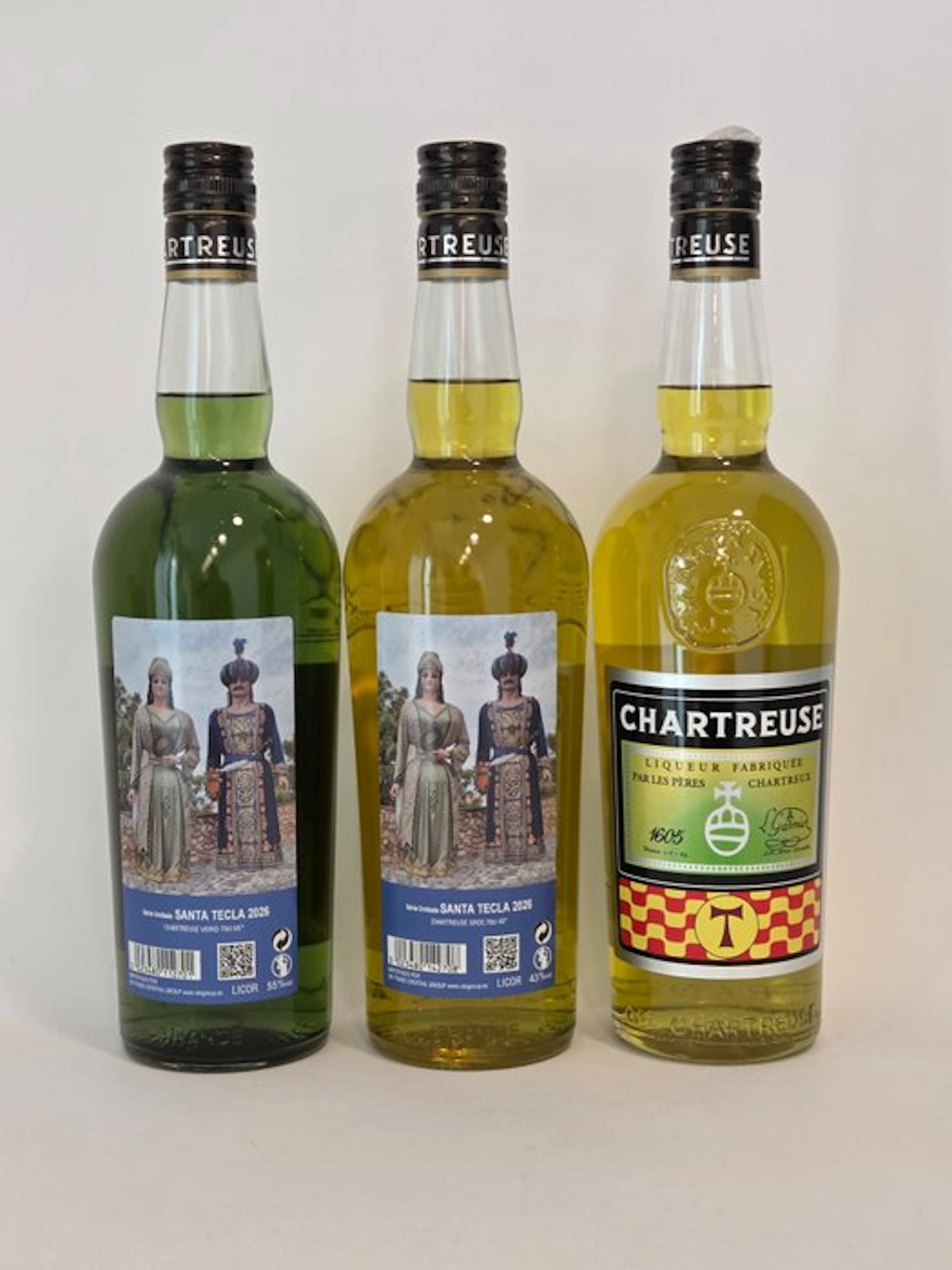 Chartreuse - Santa Tecla Green, Yellow + Tau - b. 2026 - 70cl - 3 bottles