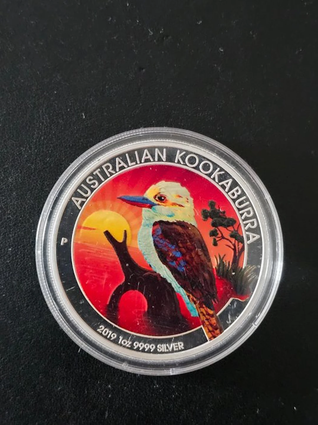 Australia. 1 Dollar 2019 "Kookaburra"couleur, 1 Oz (No reserve price)