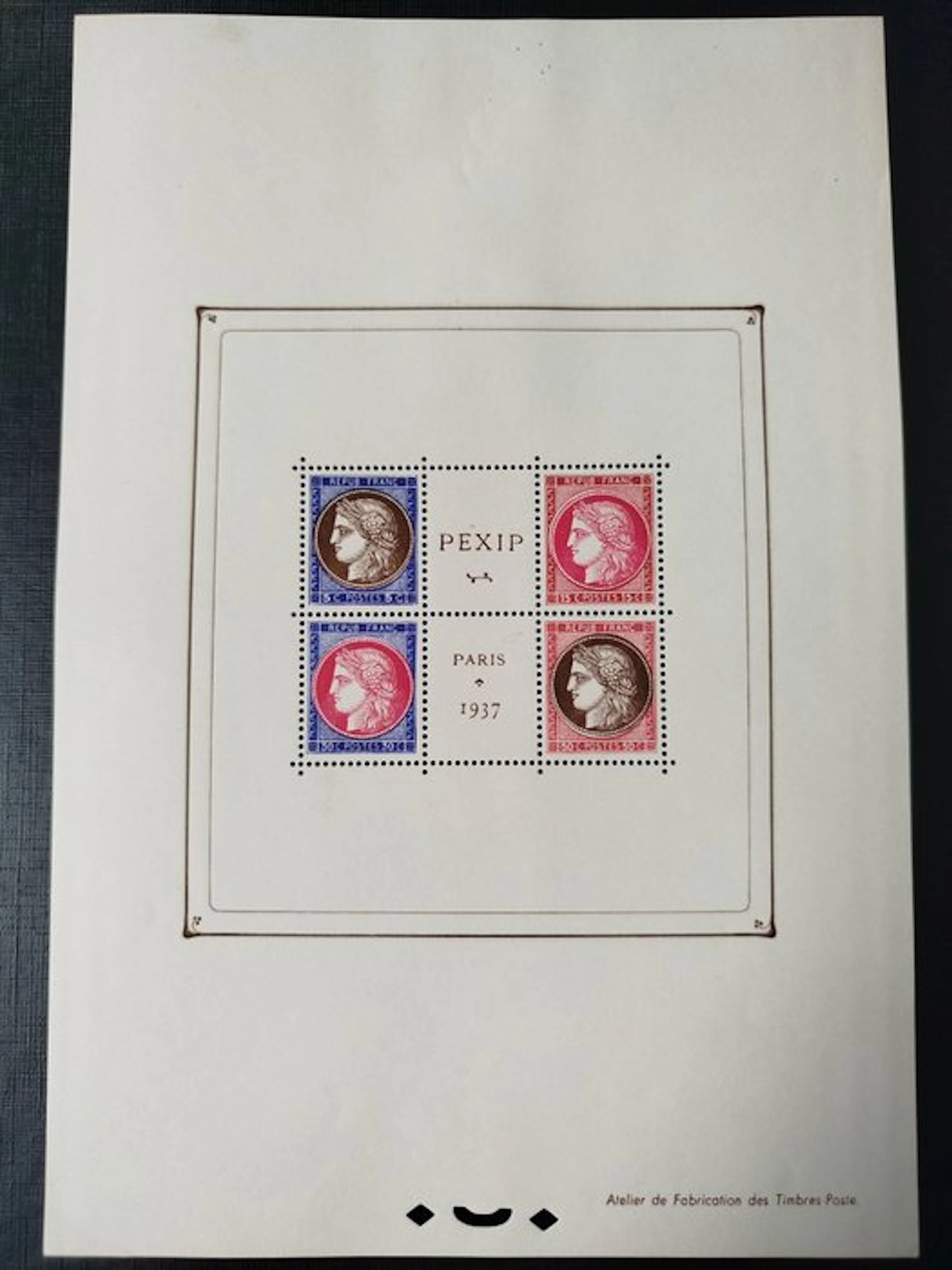 France 1937 - Iconic PEXIP block. Yvert Bl. 3