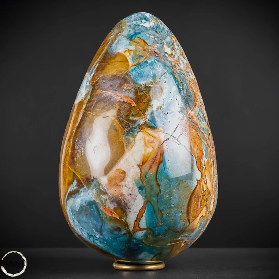 Polychrome Jasper – Expressive natural stone egg...
