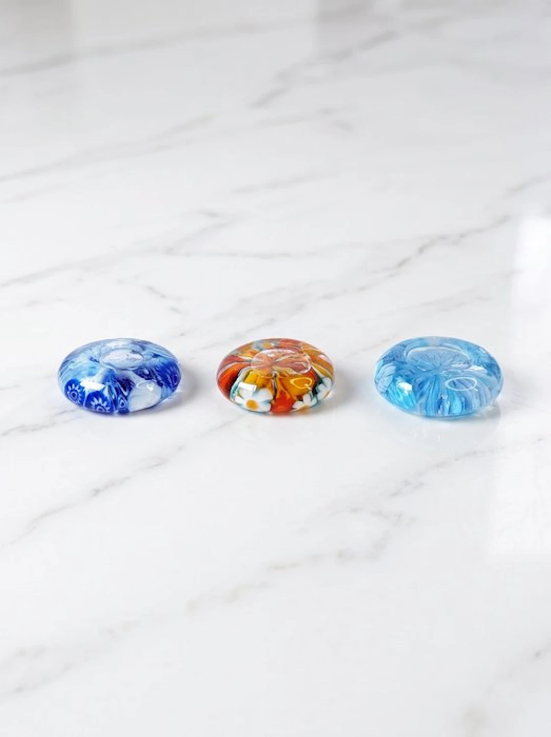 Murano - Paperweight (3) - Glass, Murrine Millefiori
