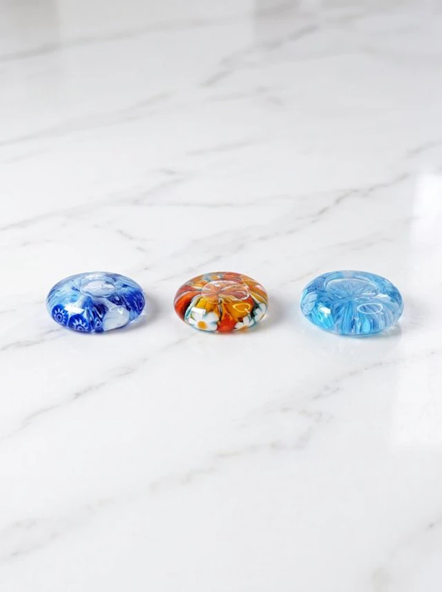 Murano - Paperweight (3) - Glass, Murrine Millefiori