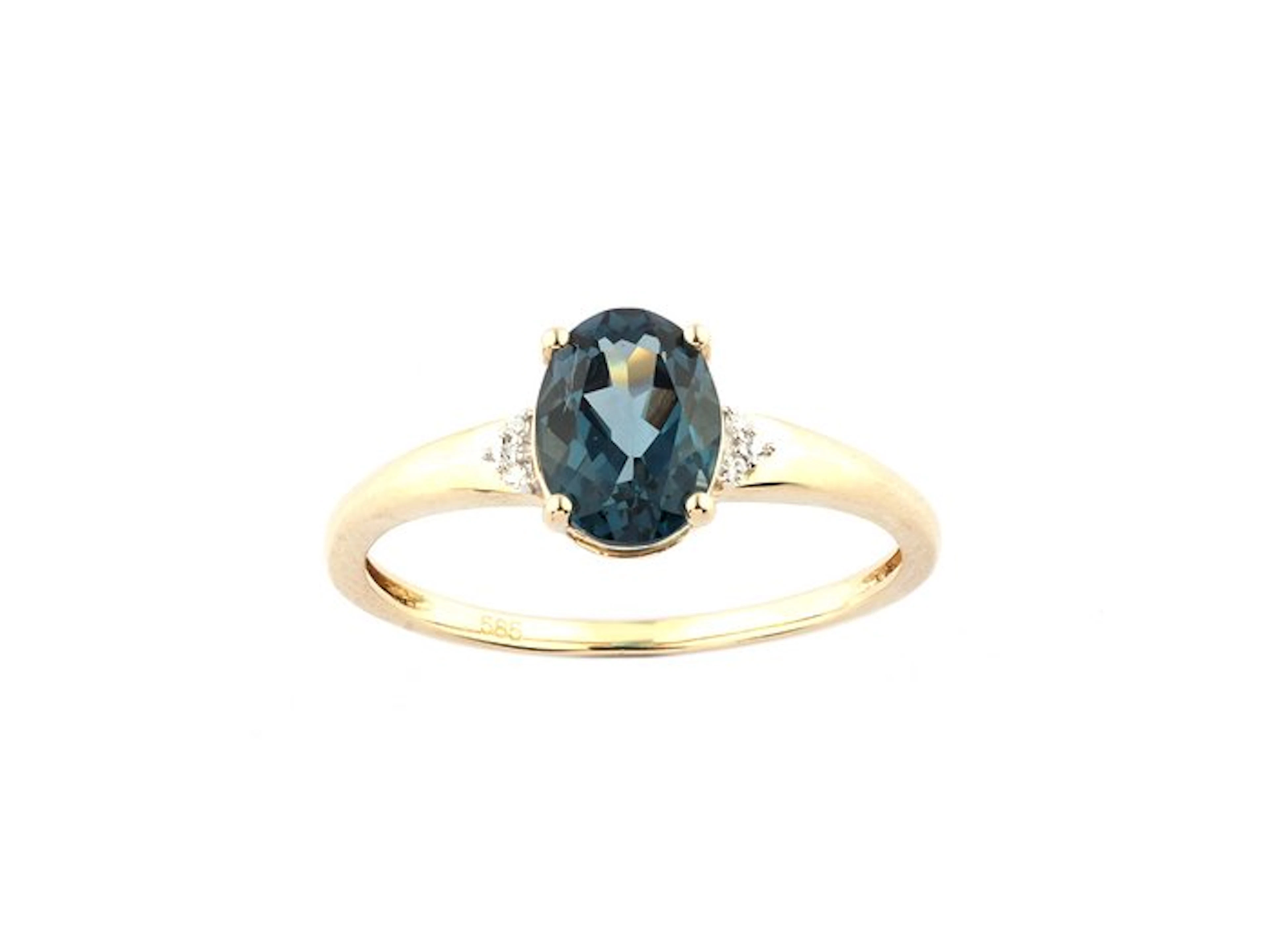 No reserve price - Ring - 14 kt. Yellow gold - 1.80ct. tw. Topaz - Diamond