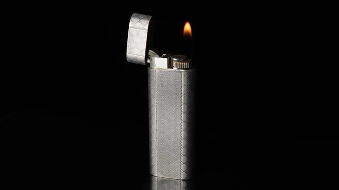 Cartier - Oval Pattern Vintage gas Lighter - Lighter - Silver plated