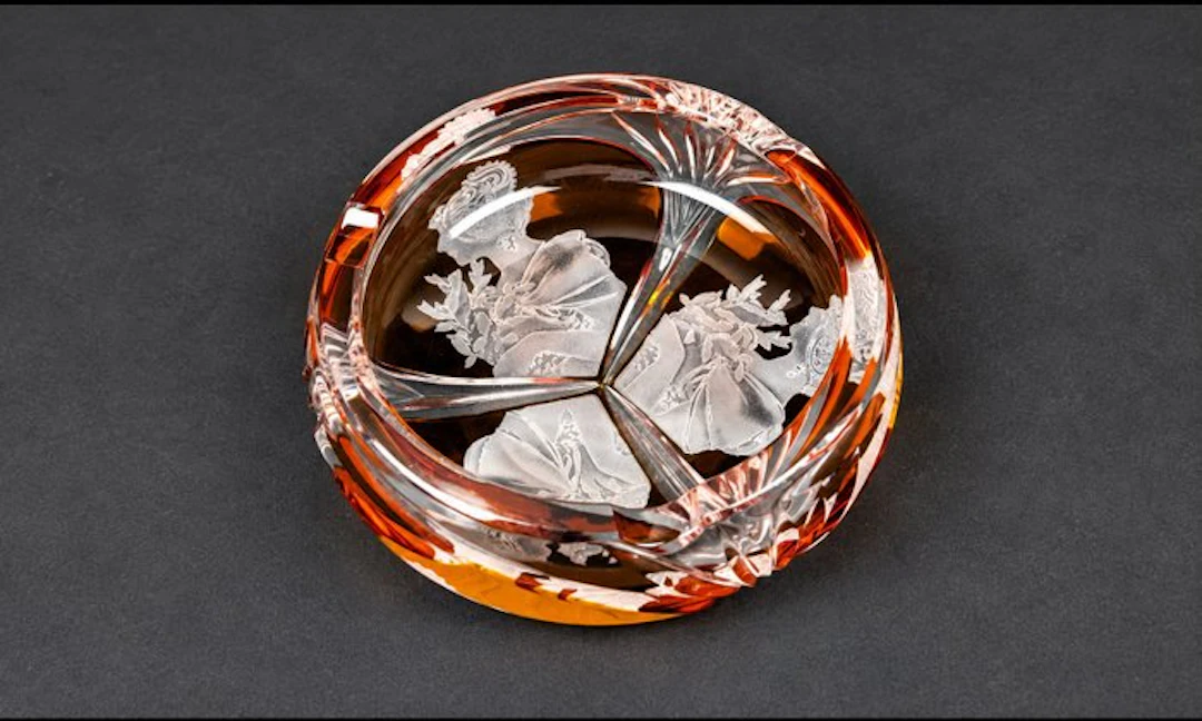 Manifattura boema - Ashtray - Crystal - Three women
