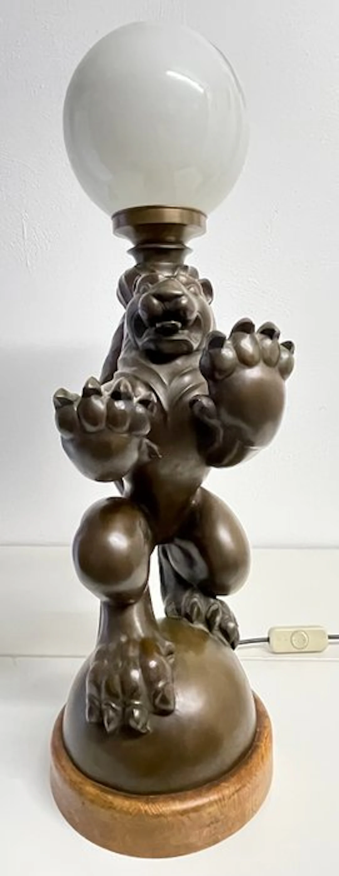 Lamp - Patinated bronze - Very heavy Art Deco