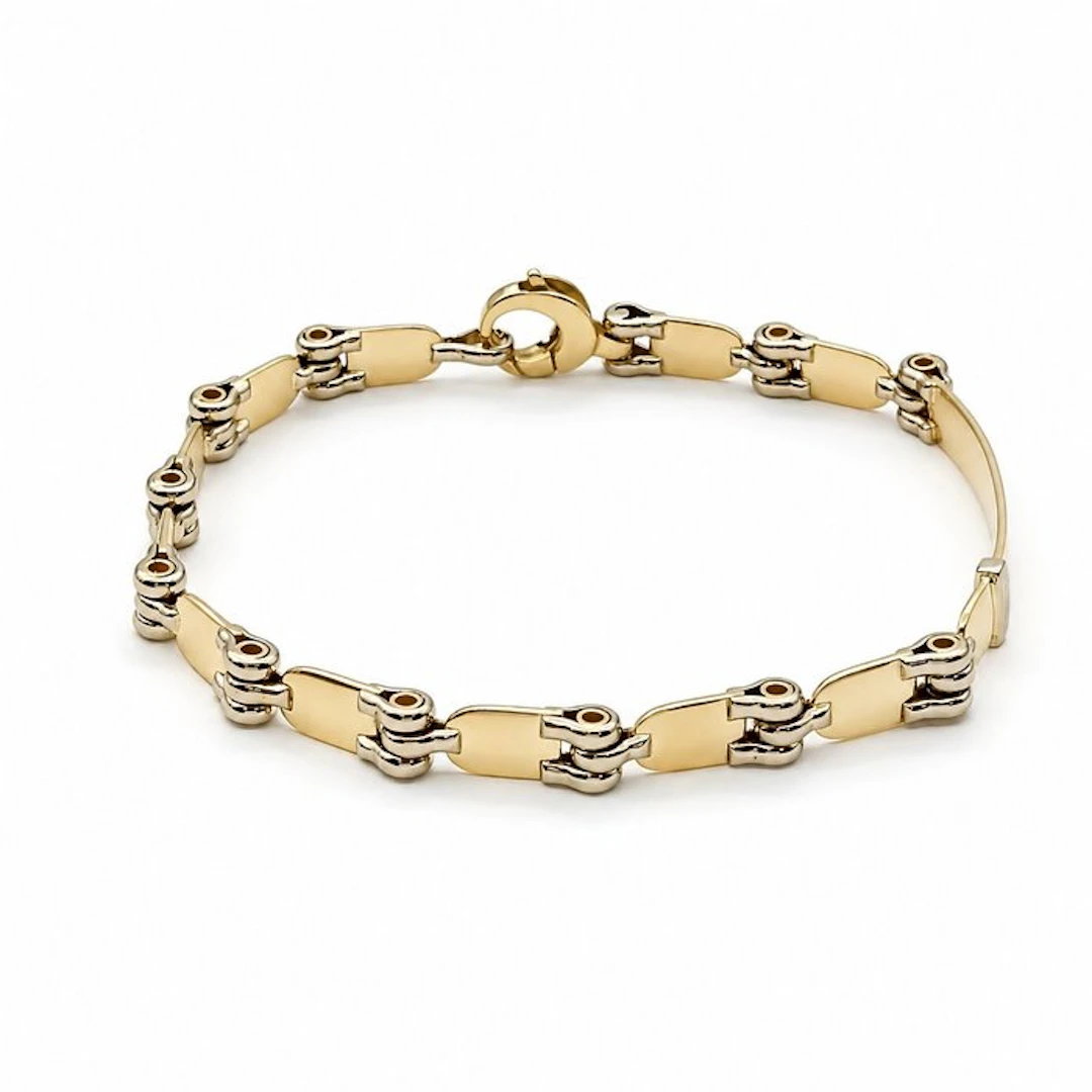 Barakà - Bracelet - 18 kt. Yellow gold, White gold - Handmade - Made in Italy