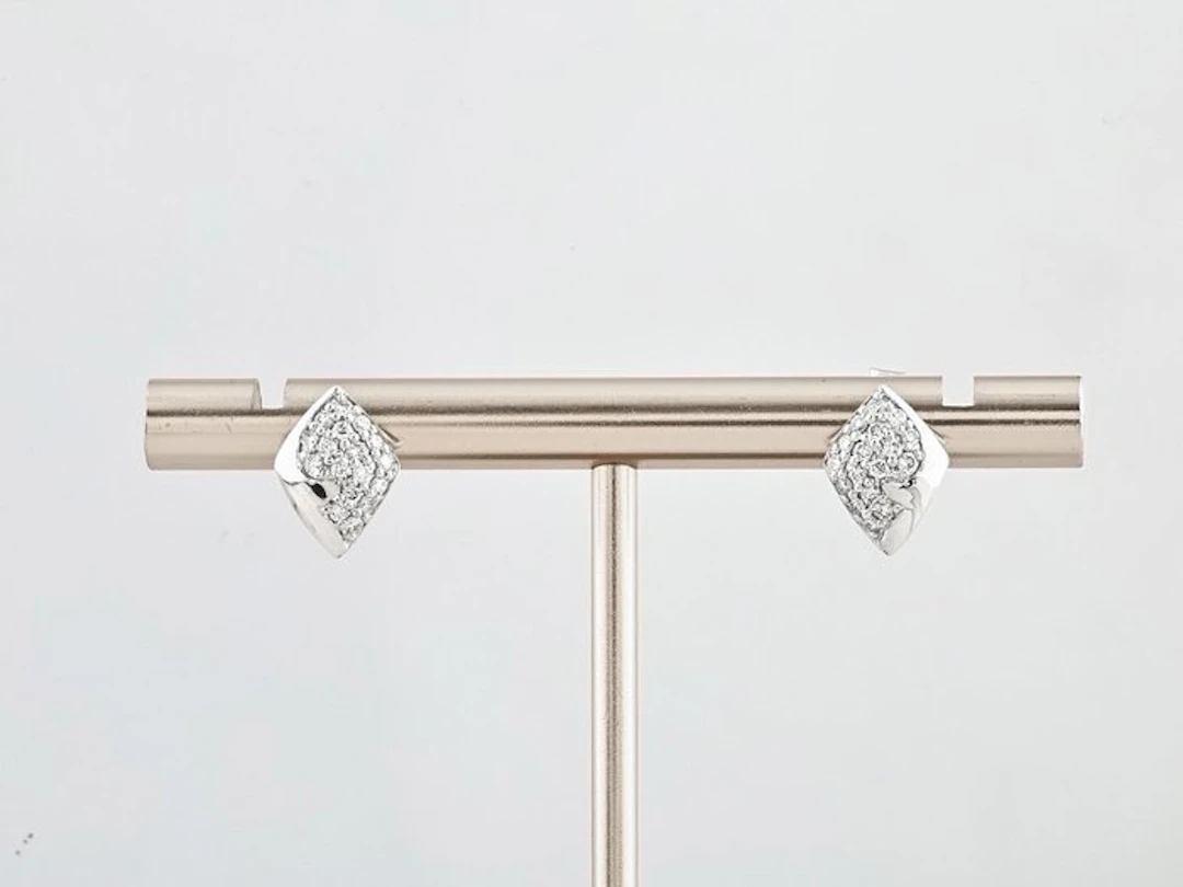 Earrings - 14 kt. White gold - 0.30ct. tw. Diamond (Natural)