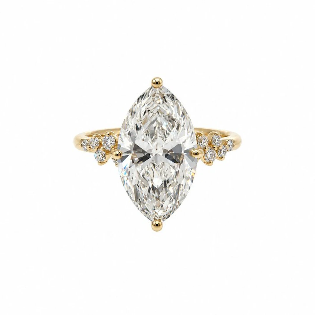 Ring - 14 kt. Yellow gold - 5.23ct. tw. Diamond (Lab-grown) - Diamond