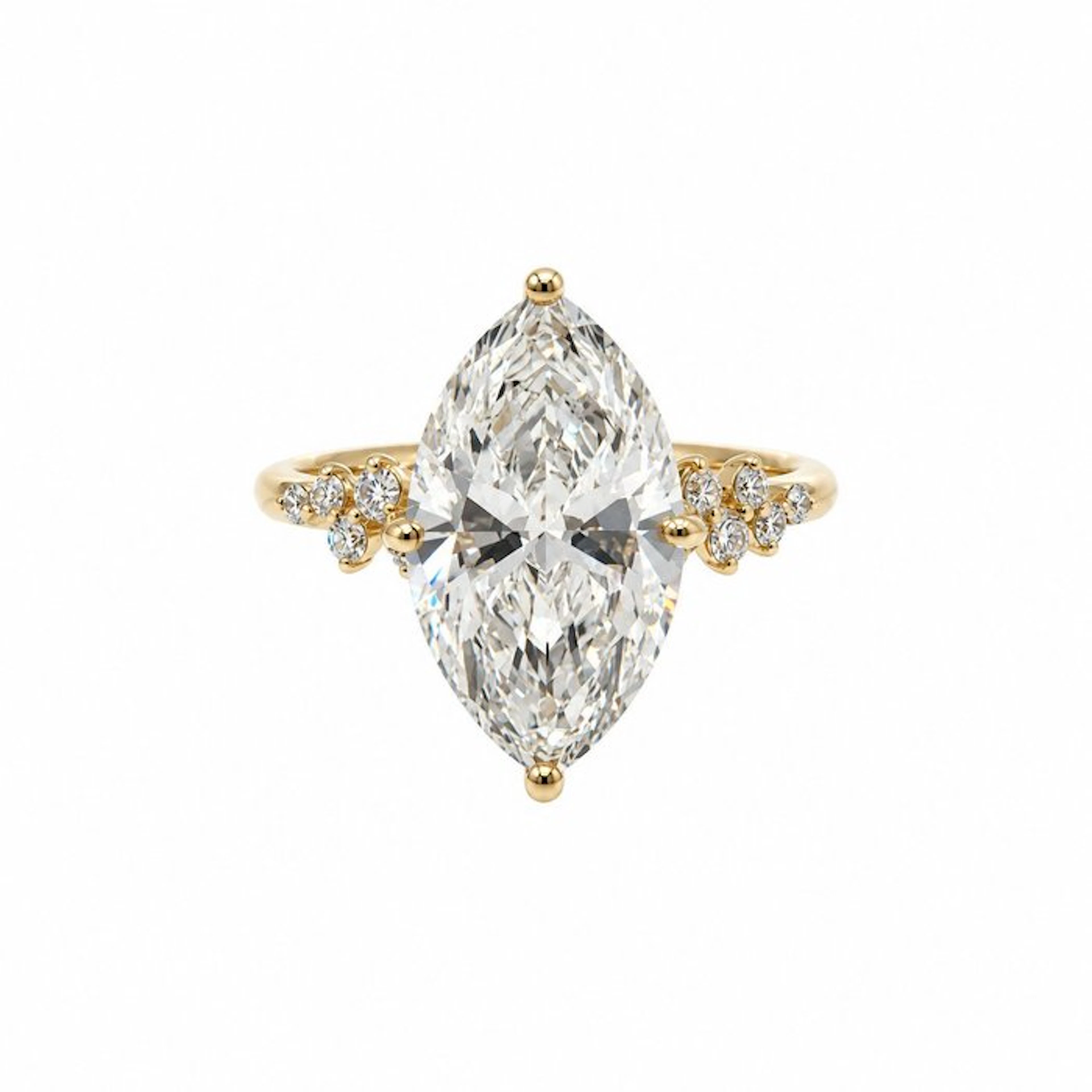 Ring - 14 kt. Yellow gold - 5.23ct. tw. Diamond (Lab-grown) - Diamond